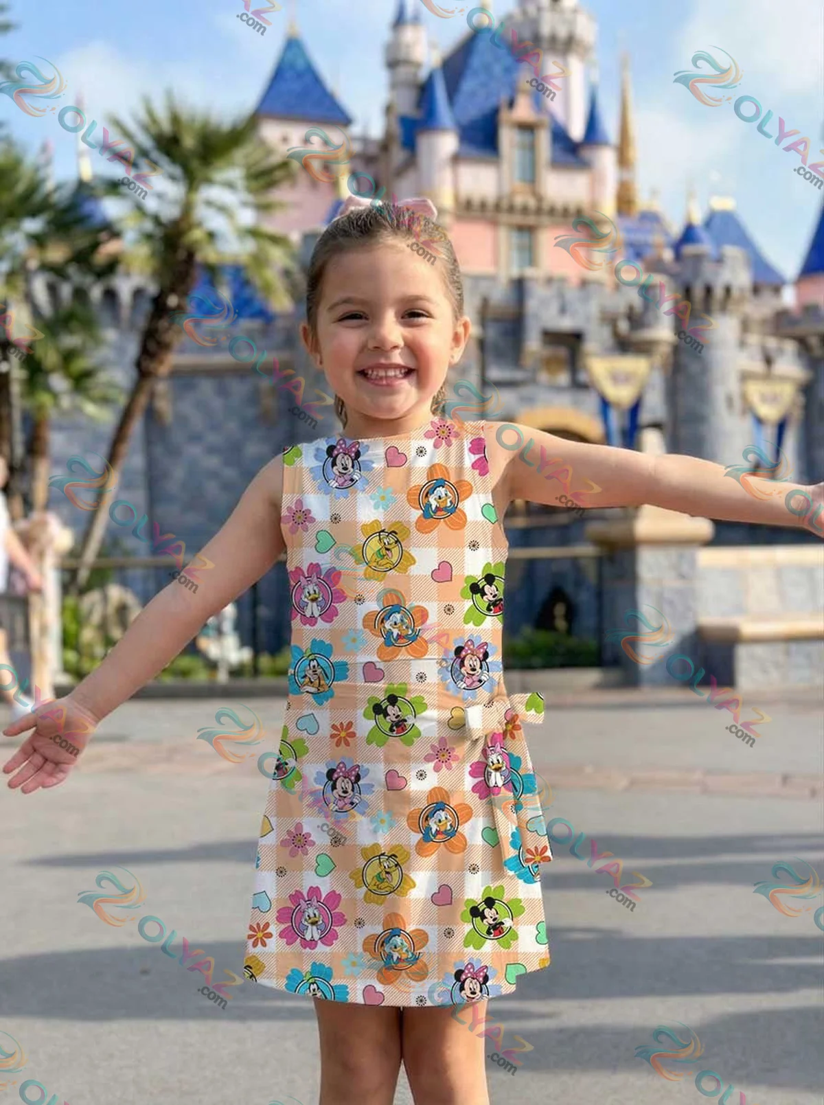 Girls Mickey Friends Floral Athletic Dress - Tennis Dress Skirt, Family Matching Disney Outfit Girls Mickey Friends Floral Athletic Dress - Tennis Dress Skirt, Family Matching Disney Outfit