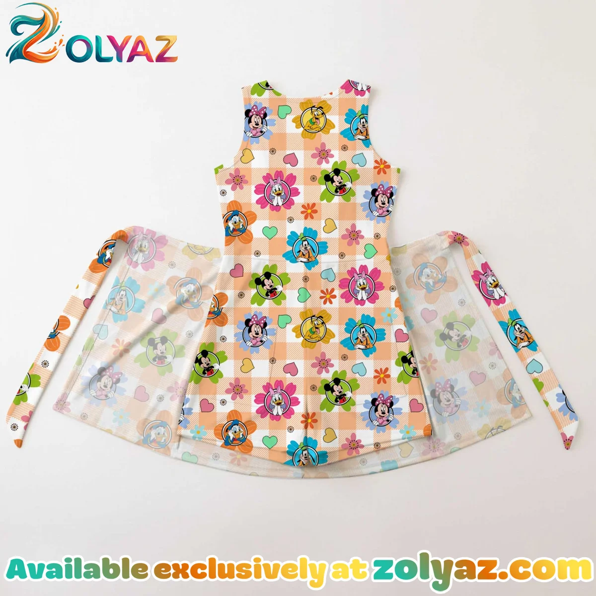 Girls Mickey Friends Floral Athletic Dress - Tennis Dress Skirt, Family Matching Disney Outfit Girls Mickey Friends Floral Athletic Dress - Tennis Dress Skirt, Family Matching Disney Outfit