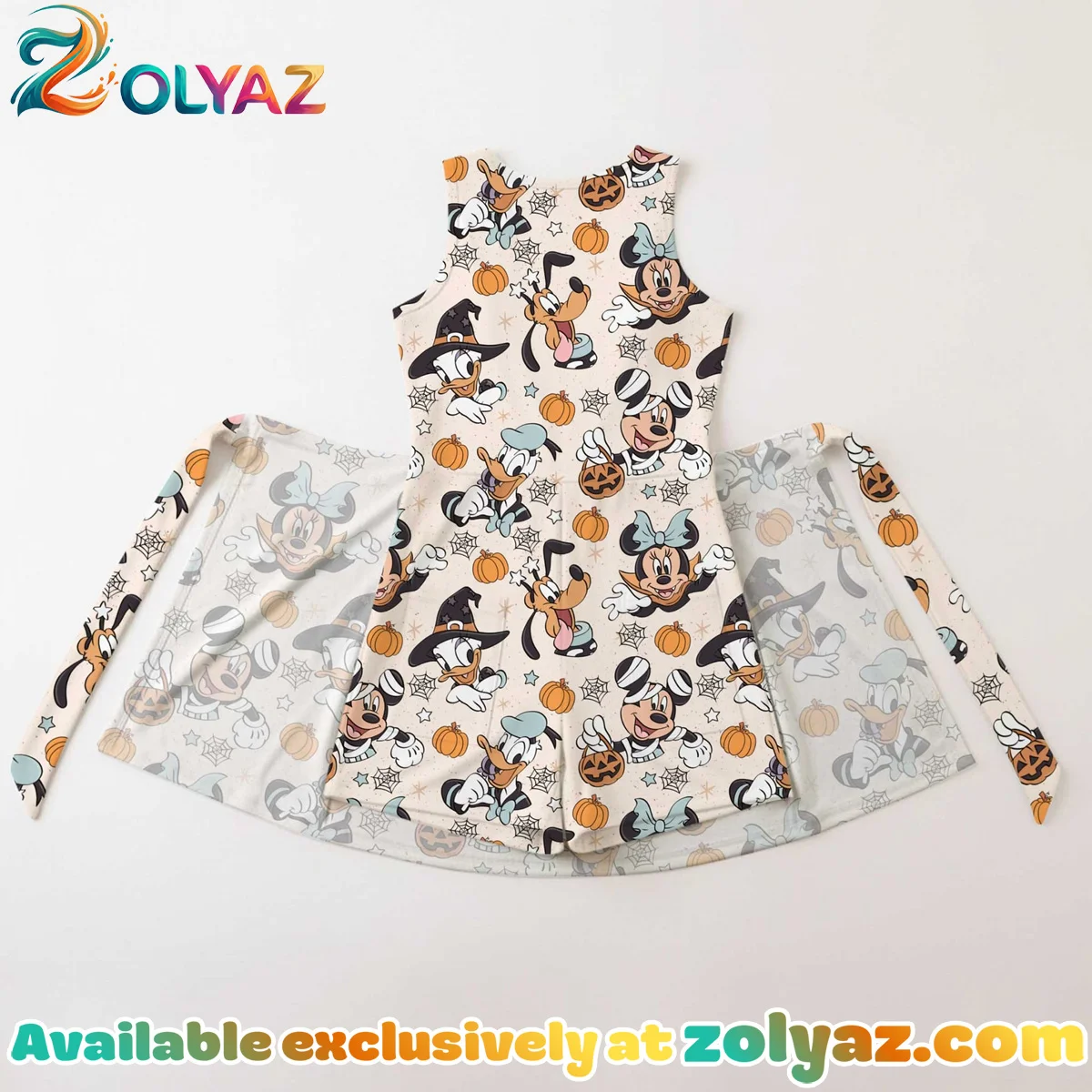 Girls Mickey Friends Halloween Athletic Dress - Tennis Dress Skirt, Family Matching Disney Outfit Girls Mickey Friends Halloween Athletic Dress - Tennis Dress Skirt, Family Matching Disney Outfit