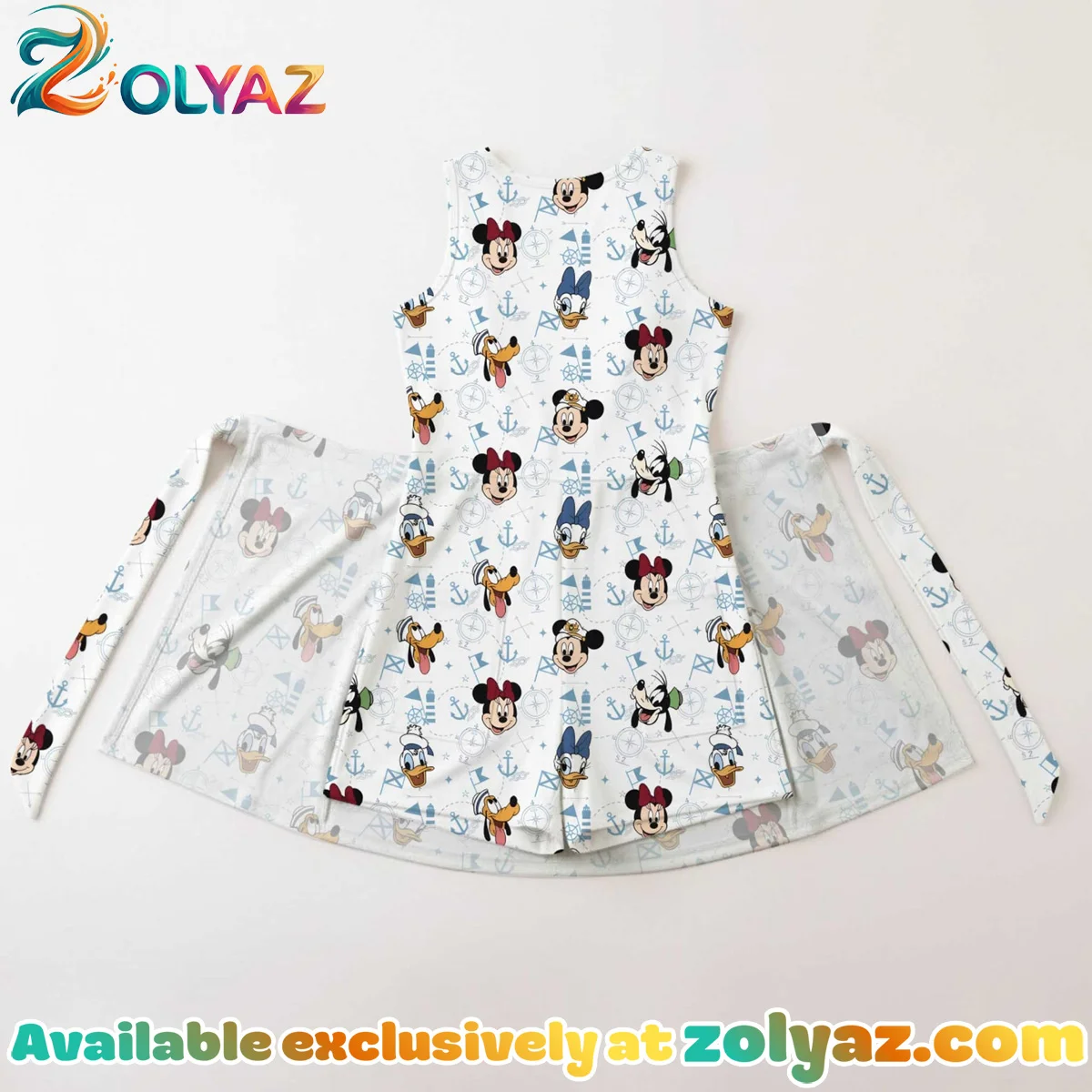 Girls Mickey Friends Nautical Athletic Dress - Tennis Dress Skirt, Family Matching Disney Cruise Outfit Girls Mickey Friends Nautical Athletic Dress - Tennis Dress Skirt, Family Matching Disney Cruise Outfit