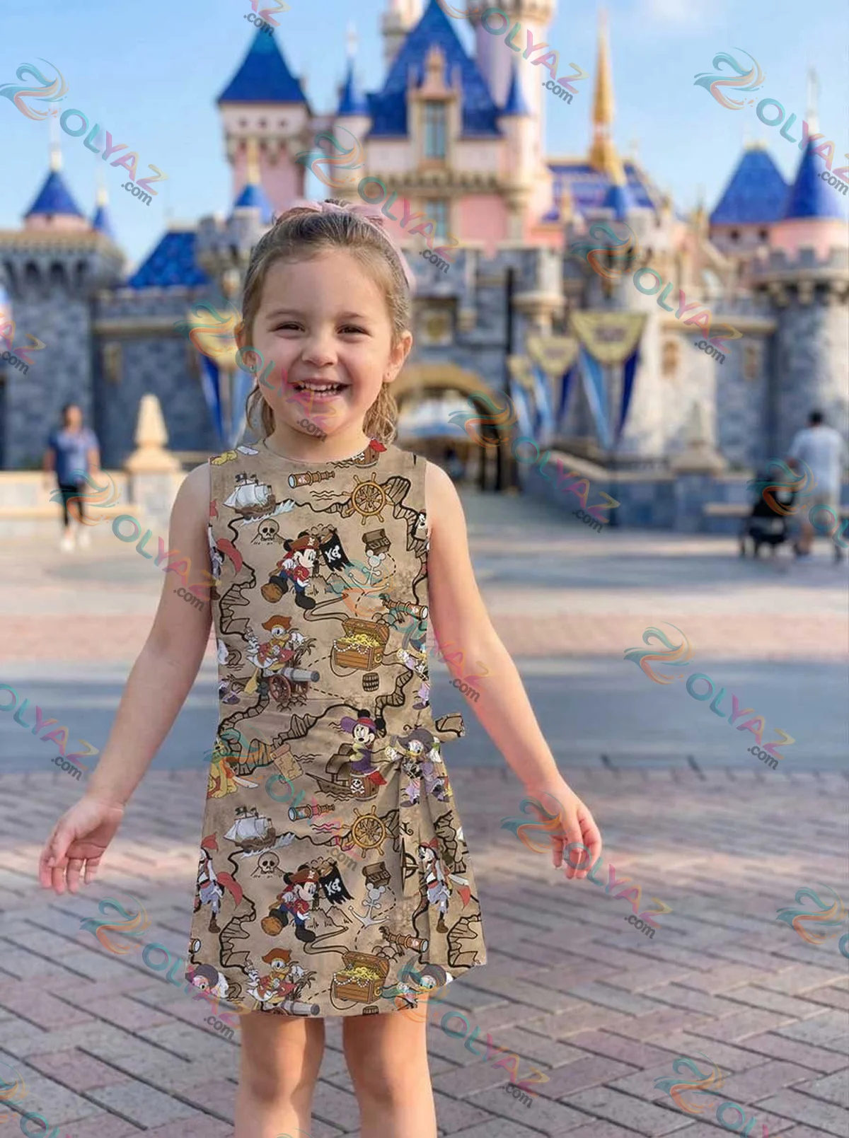 Girls Mickey Friends Treasure Map Athletic Dress - Tennis Dress Skirt, Family Matching Disney Outfit Girls Mickey Friends Treasure Map Athletic Dress - Tennis Dress Skirt, Family Matching Disney Outfit