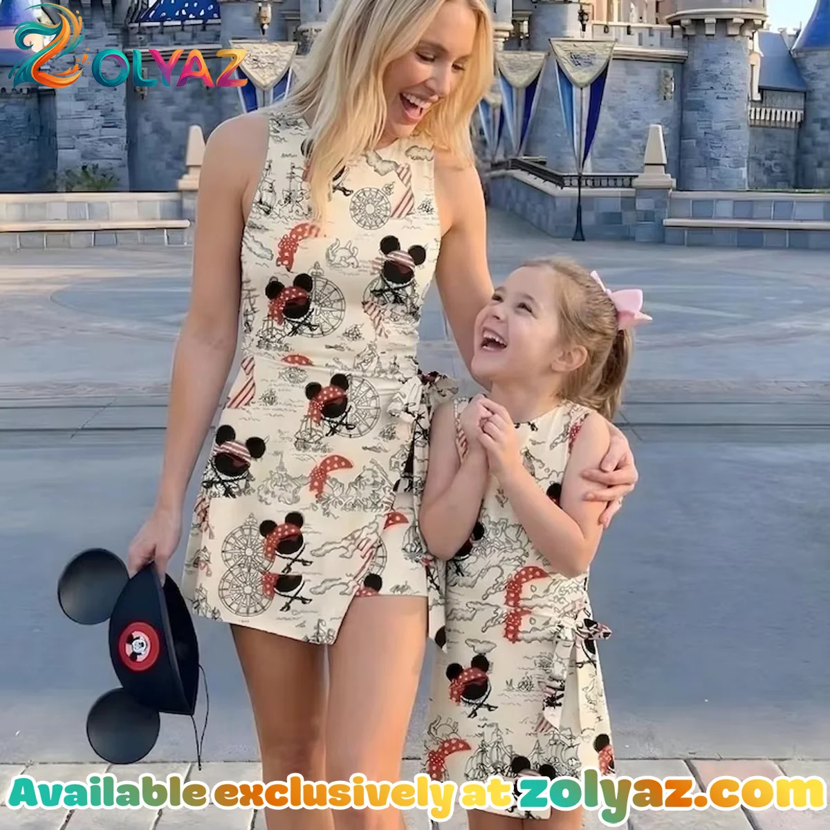 Girls Mickey Minnie Pirate Cruise Athletic Dress, Family Matching Tennis Outfit