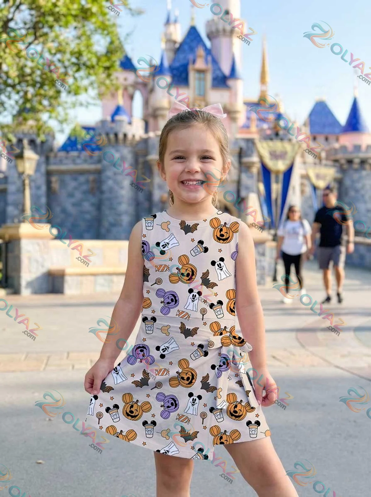 Girls Mickey Pumpkin Athletic Dress - Tennis Dress Skirt, Family Matching Halloween Outfit Girls Mickey Pumpkin Athletic Dress - Tennis Dress Skirt, Family Matching Halloween Outfit