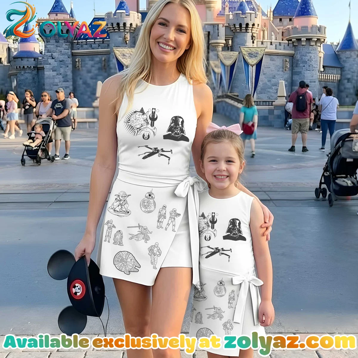 Girls Minimalist Star Wars Athletic Dress - Tennis Dress Skirt, Family Matching Galaxy Outfit