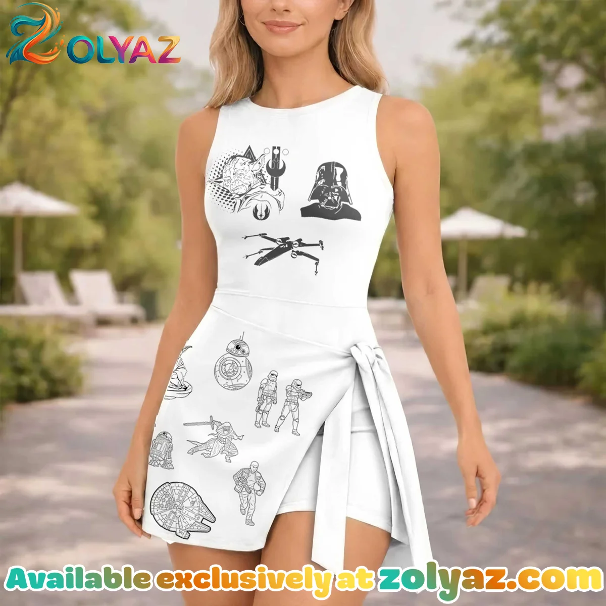 Girls Minimalist Star Wars Athletic Dress - Tennis Dress Skirt, Family Matching Galaxy Outfit Girls Minimalist Star Wars Athletic Dress - Tennis Dress Skirt, Family Matching Galaxy Outfit