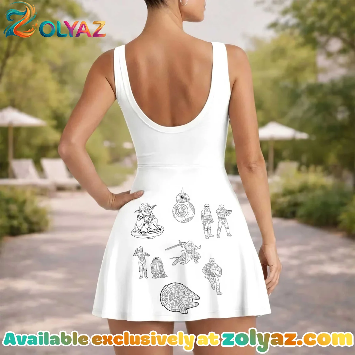 Girls Minimalist Star Wars Athletic Dress - Tennis Dress Skirt, Family Matching Galaxy Outfit Girls Minimalist Star Wars Athletic Dress - Tennis Dress Skirt, Family Matching Galaxy Outfit