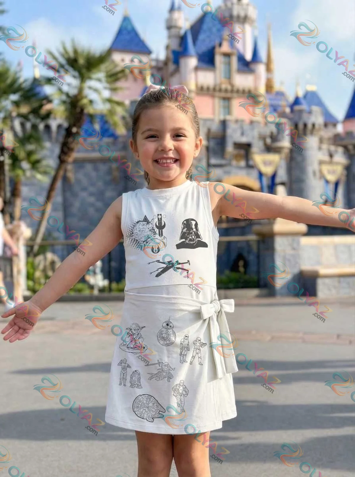 Girls Minimalist Star Wars Athletic Dress - Tennis Dress Skirt, Family Matching Galaxy Outfit Girls Minimalist Star Wars Athletic Dress - Tennis Dress Skirt, Family Matching Galaxy Outfit