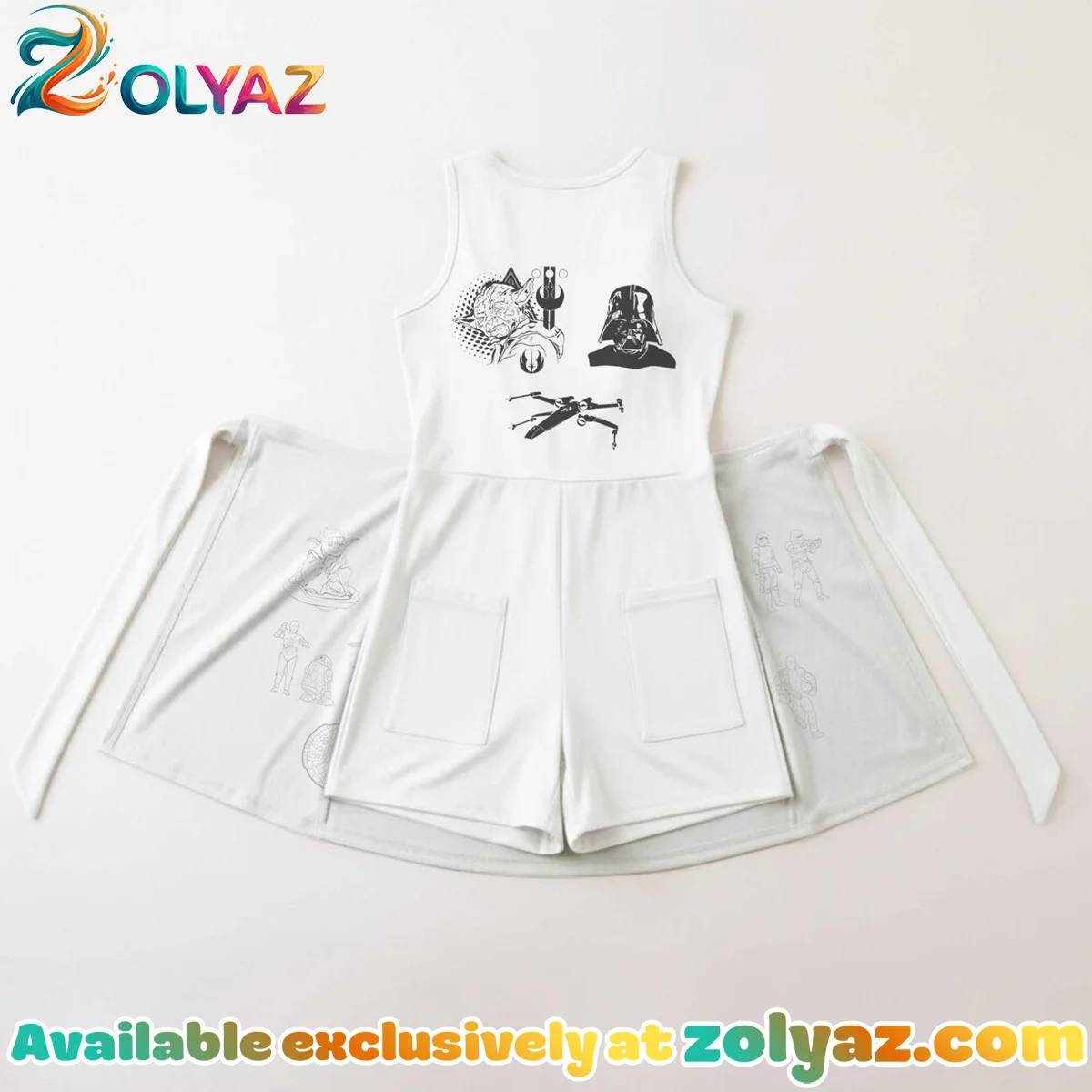 Girls Minimalist Star Wars Athletic Dress - Tennis Dress Skirt, Family Matching Galaxy Outfit Girls Minimalist Star Wars Athletic Dress - Tennis Dress Skirt, Family Matching Galaxy Outfit