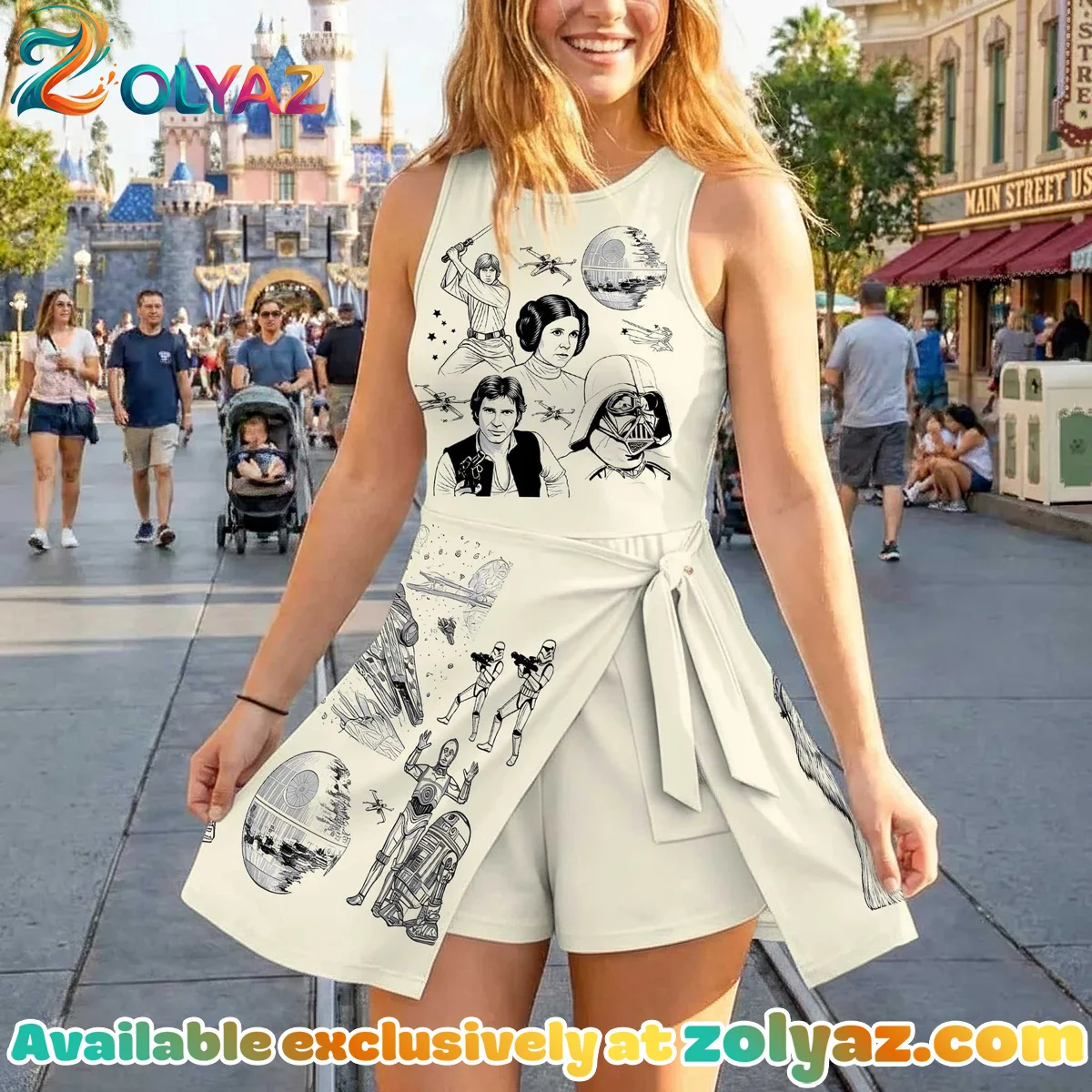 Girls Neutral Star Wars Athletic Dress - Tennis Dress Skirt, Family Matching Galaxy Outfit Girls Neutral Star Wars Athletic Dress - Tennis Dress Skirt, Family Matching Galaxy Outfit
