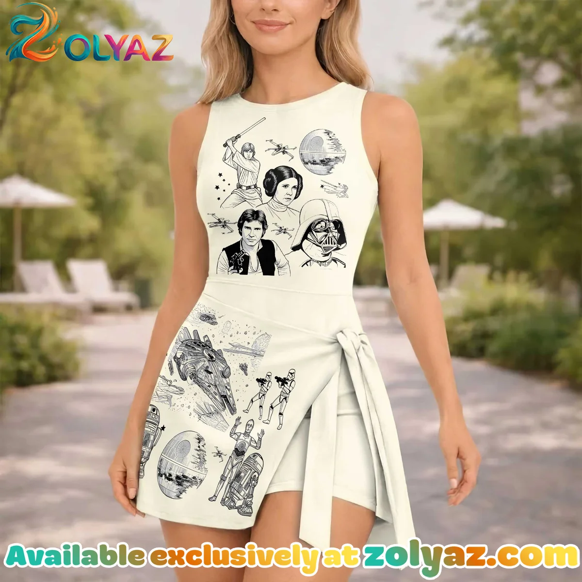 Girls Neutral Star Wars Athletic Dress - Tennis Dress Skirt, Family Matching Galaxy Outfit Girls Neutral Star Wars Athletic Dress - Tennis Dress Skirt, Family Matching Galaxy Outfit