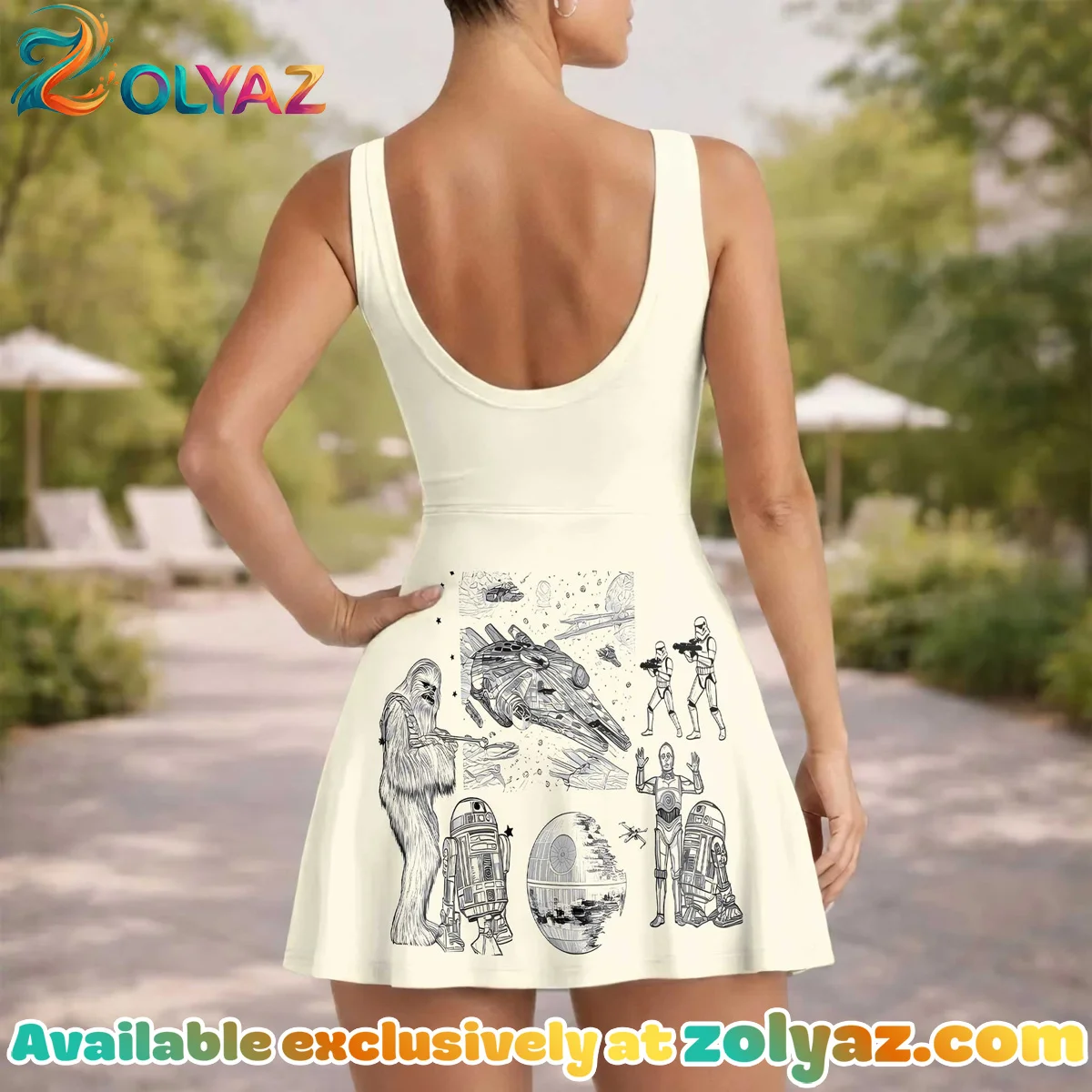 Girls Neutral Star Wars Athletic Dress - Tennis Dress Skirt, Family Matching Galaxy Outfit Girls Neutral Star Wars Athletic Dress - Tennis Dress Skirt, Family Matching Galaxy Outfit