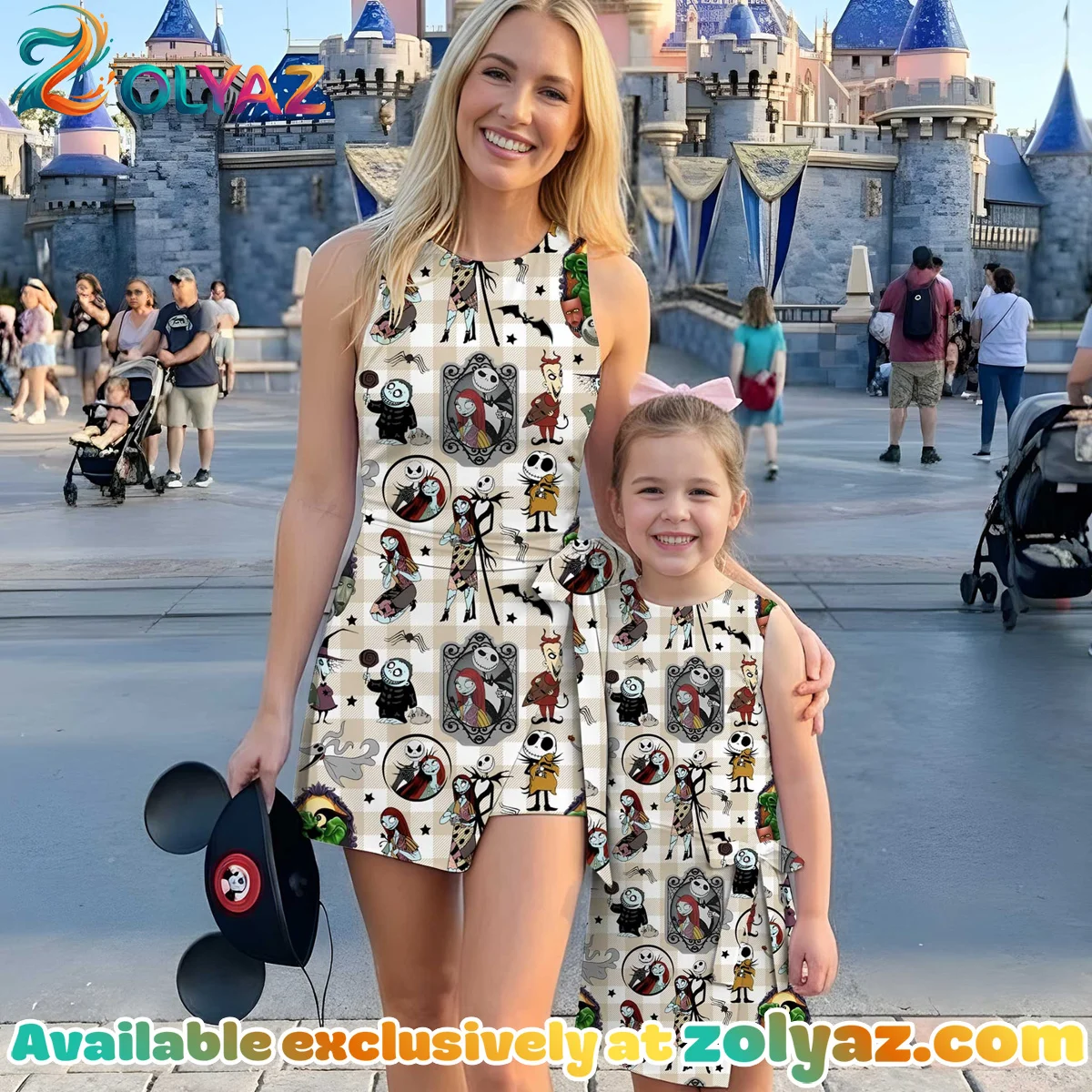 Girls Nightmare Before Christmas Athletic Dress - Tennis Dress Skirt, Family Matching Disney Halloween Outfit