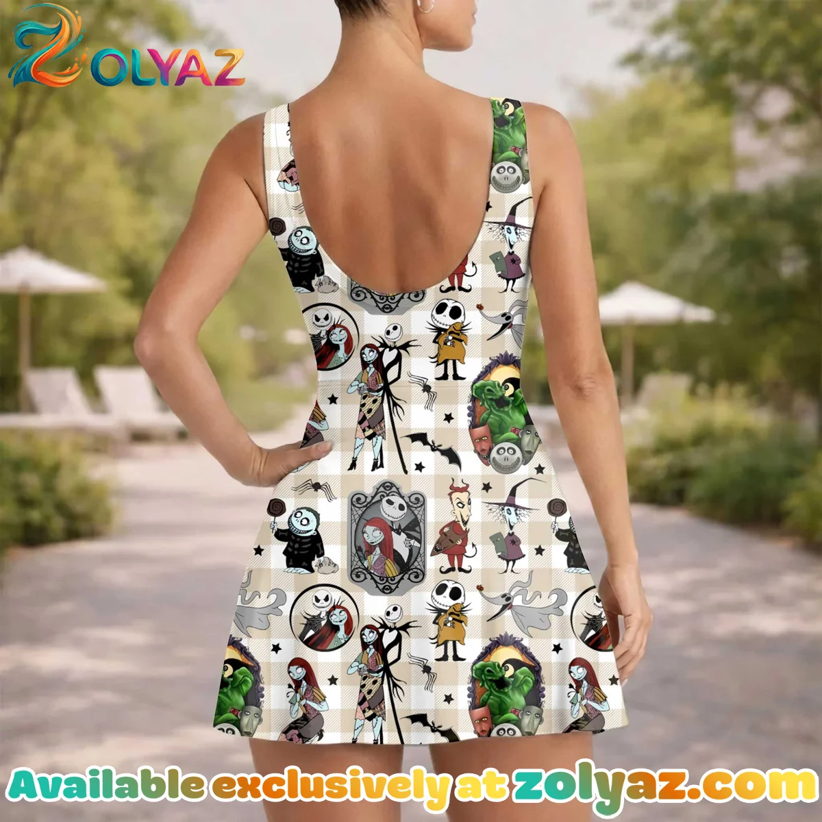 Girls Nightmare Before Christmas Athletic Dress - Tennis Dress Skirt, Family Matching Disney Halloween Outfit Girls Nightmare Before Christmas Athletic Dress - Tennis Dress Skirt, Family Matching Disney Halloween Outfit
