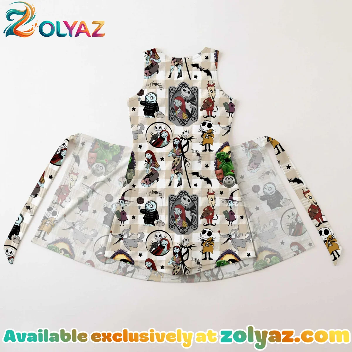 Girls Nightmare Before Christmas Athletic Dress - Tennis Dress Skirt, Family Matching Disney Halloween Outfit Girls Nightmare Before Christmas Athletic Dress - Tennis Dress Skirt, Family Matching Disney Halloween Outfit