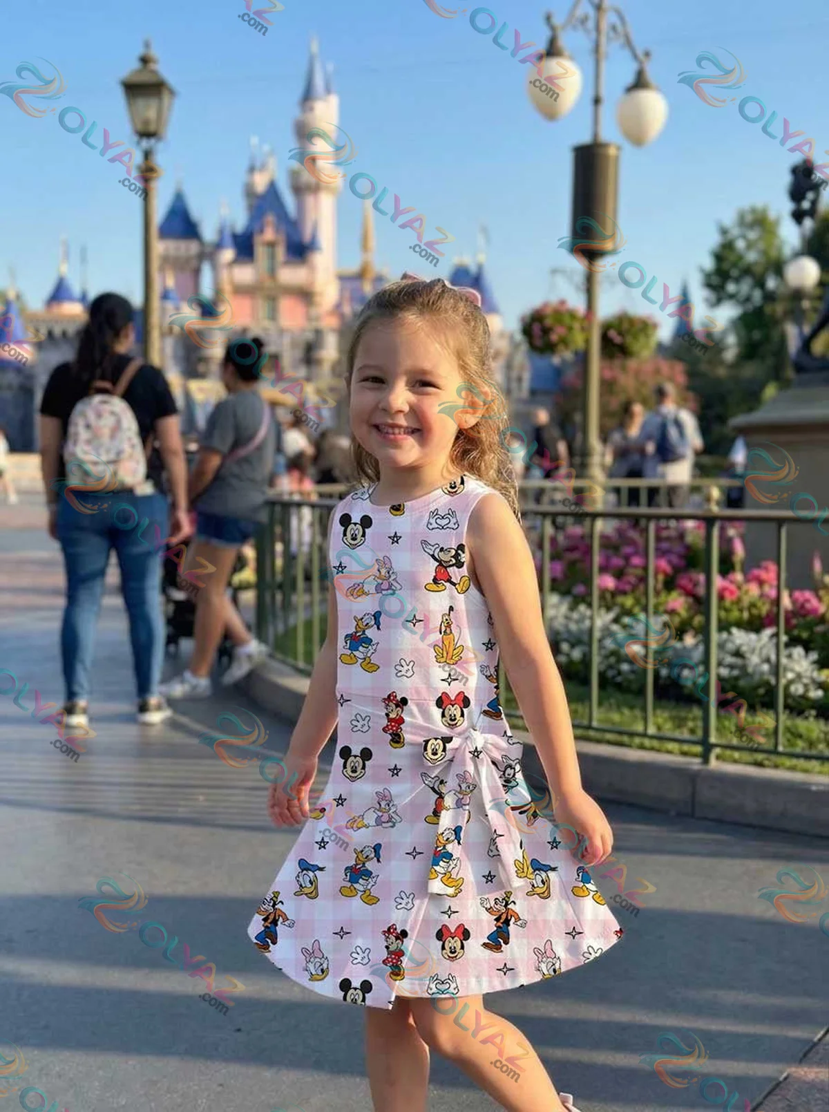 Girls Pink Checkerboard Mickey Athletic Dress - Tennis Dress Skirt, Family Matching Disney Outfit Girls Pink Checkerboard Mickey Athletic Dress - Tennis Dress Skirt, Family Matching Disney Outfit