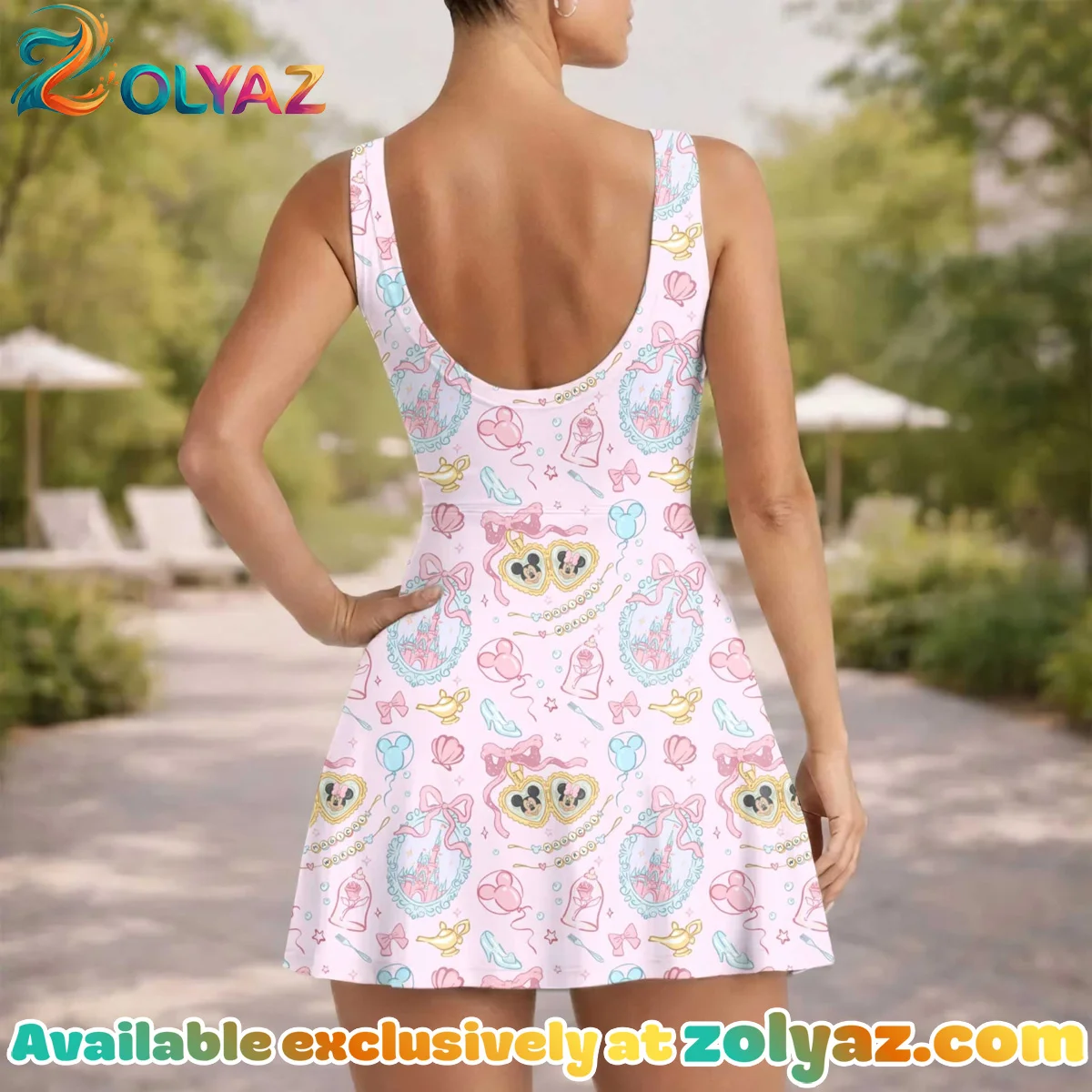 Girls Pink Mickey Minnie Athletic Dress - Tennis Dress Skirt, Family Matching Disney Outfit Girls Pink Mickey Minnie Athletic Dress - Tennis Dress Skirt, Family Matching Disney Outfit