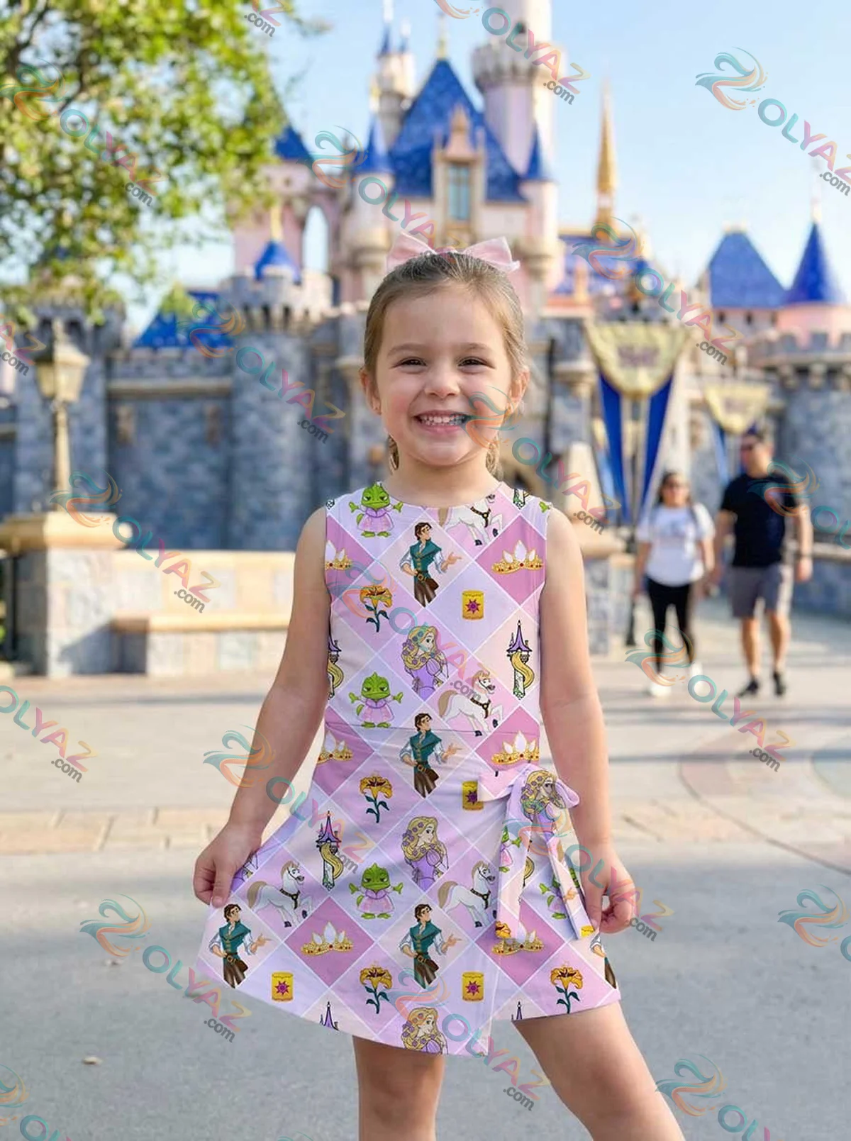 Girls Rapunzel Athletic Dress - Tennis Dress Skirt, Family Matching Princess Outfit Girls Rapunzel Athletic Dress - Tennis Dress Skirt, Family Matching Princess Outfit