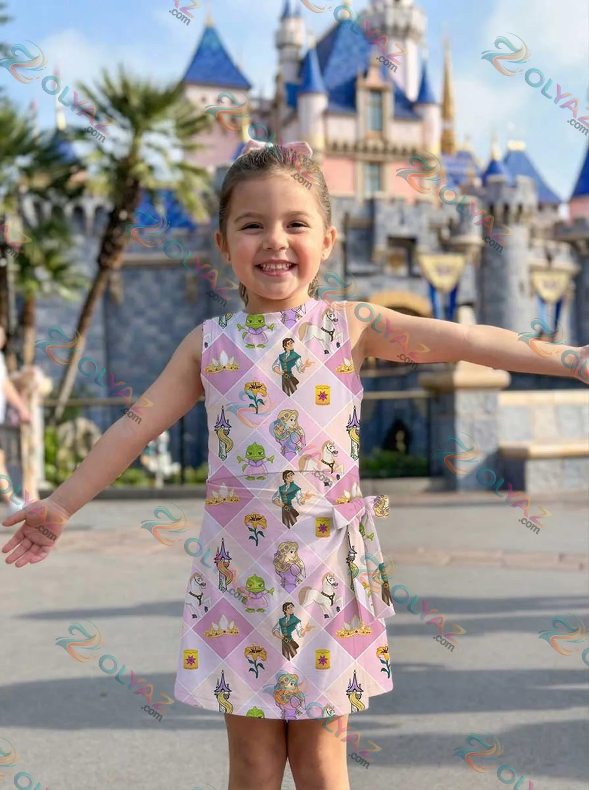 Girls Rapunzel Athletic Dress - Tennis Dress Skirt, Family Matching Princess Outfit Girls Rapunzel Athletic Dress - Tennis Dress Skirt, Family Matching Princess Outfit