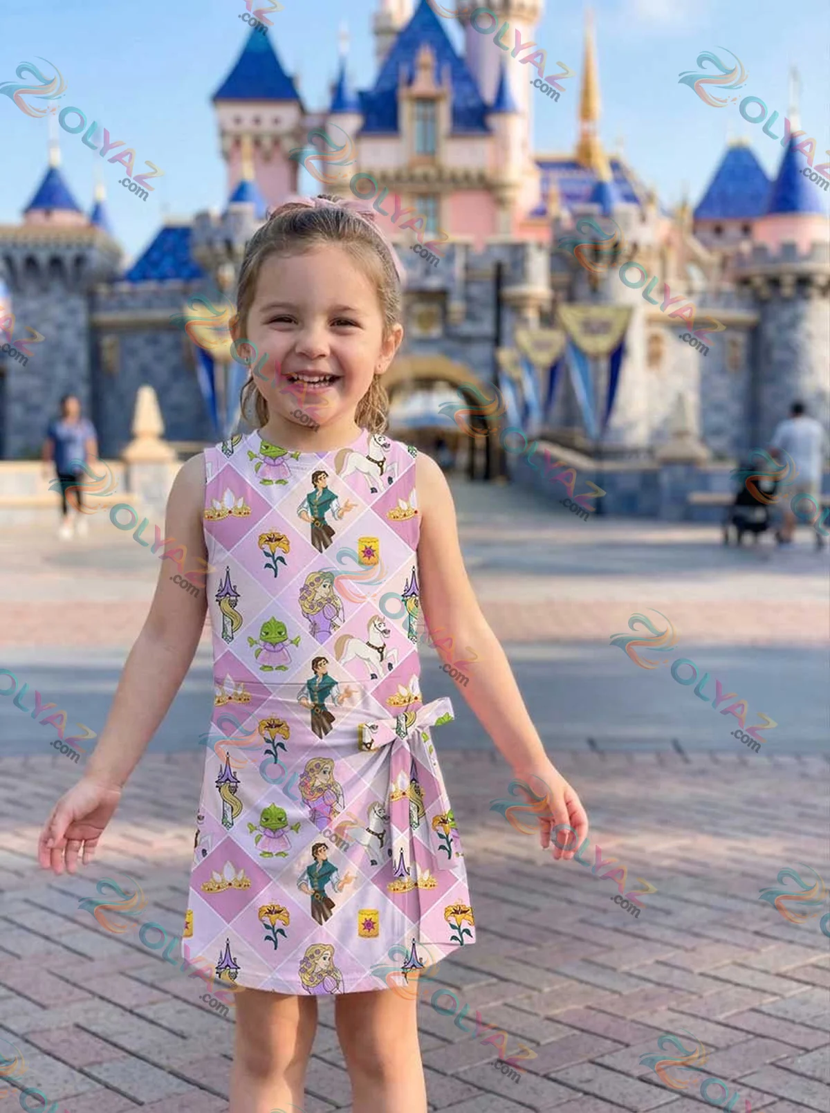 Girls Rapunzel Athletic Dress - Tennis Dress Skirt, Family Matching Princess Outfit Girls Rapunzel Athletic Dress - Tennis Dress Skirt, Family Matching Princess Outfit