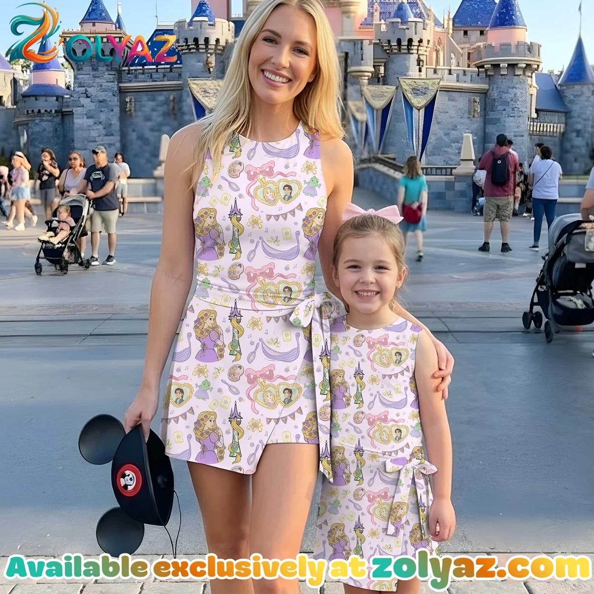 Girls Rapunzel Coquette Athletic Dress - Tennis Dress Skirt, Family Matching Disney Outfit