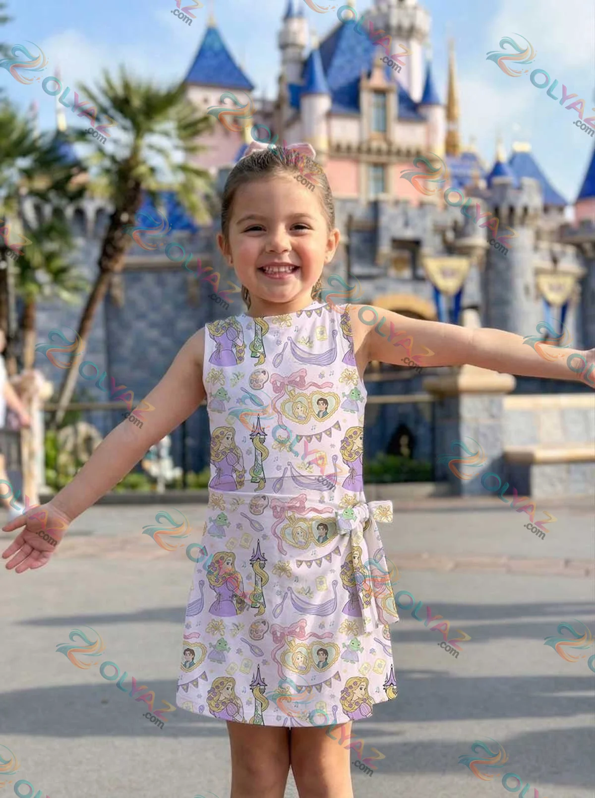 Girls Rapunzel Coquette Athletic Dress - Tennis Dress Skirt, Family Matching Disney Outfit Girls Rapunzel Coquette Athletic Dress - Tennis Dress Skirt, Family Matching Disney Outfit