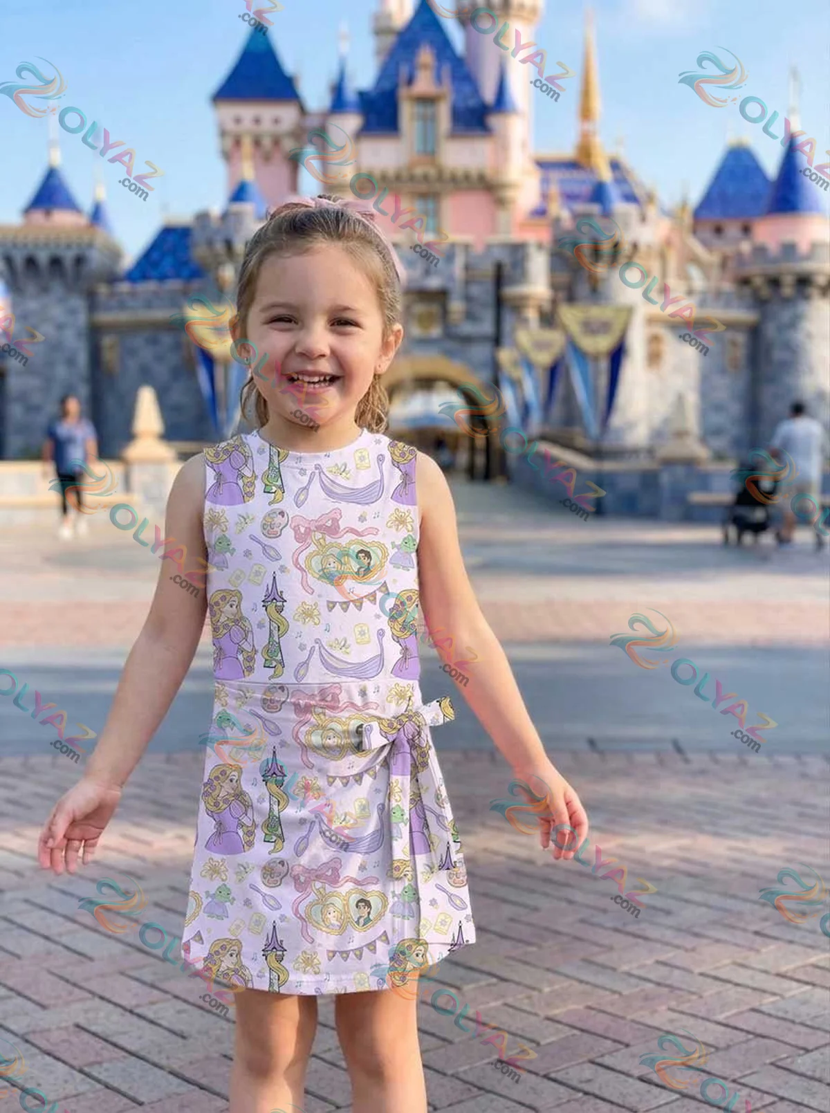 Girls Rapunzel Coquette Athletic Dress - Tennis Dress Skirt, Family Matching Disney Outfit Girls Rapunzel Coquette Athletic Dress - Tennis Dress Skirt, Family Matching Disney Outfit