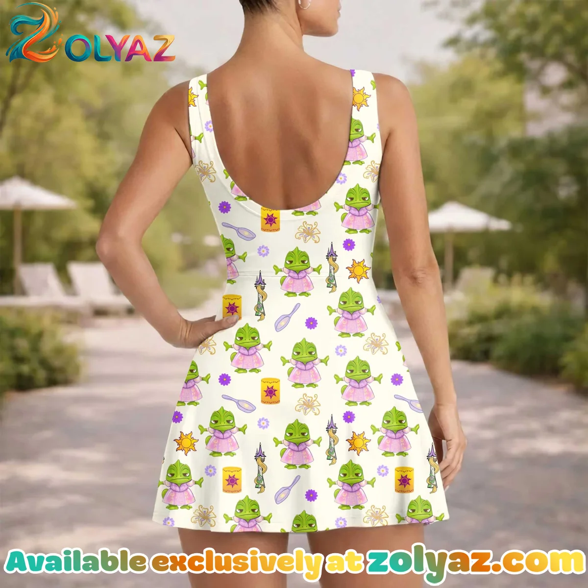 Girls Rapunzel Pascal Athletic Dress - Tennis Dress Skirt, Family Matching Disney Outfit Girls Rapunzel Pascal Athletic Dress - Tennis Dress Skirt, Family Matching Disney Outfit