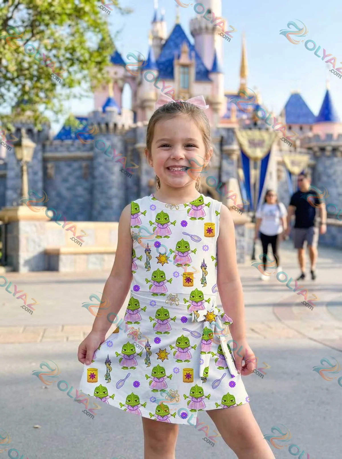 Girls Rapunzel Pascal Athletic Dress - Tennis Dress Skirt, Family Matching Disney Outfit Girls Rapunzel Pascal Athletic Dress - Tennis Dress Skirt, Family Matching Disney Outfit