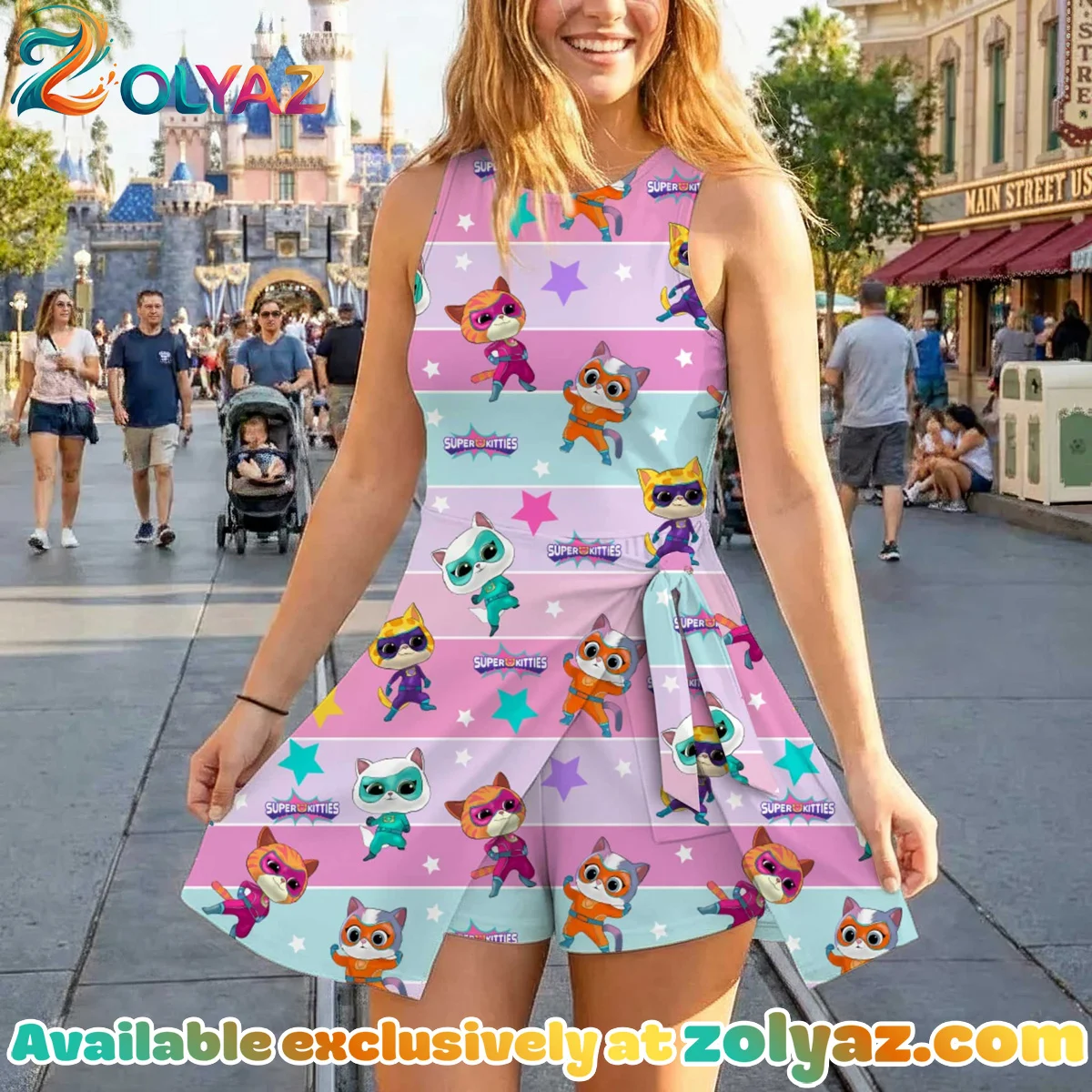 Girls SuperKitties Pastel Athletic Dress - Tennis Dress Skirt, Family Matching Disney Outfit Girls SuperKitties Pastel Athletic Dress - Tennis Dress Skirt, Family Matching Disney Outfit