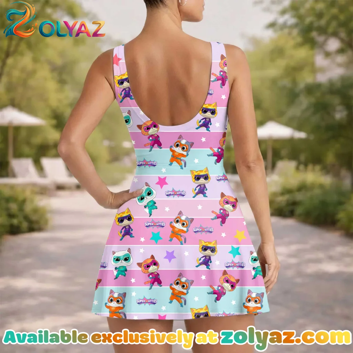 Girls SuperKitties Pastel Athletic Dress - Tennis Dress Skirt, Family Matching Disney Outfit Girls SuperKitties Pastel Athletic Dress - Tennis Dress Skirt, Family Matching Disney Outfit
