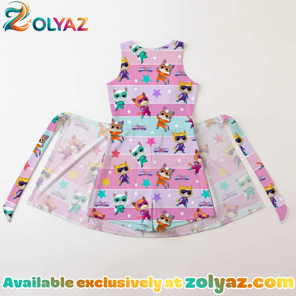Girls SuperKitties Pastel Athletic Dress - Tennis Dress Skirt, Family Matching Disney Outfit Girls SuperKitties Pastel Athletic Dress - Tennis Dress Skirt, Family Matching Disney Outfit