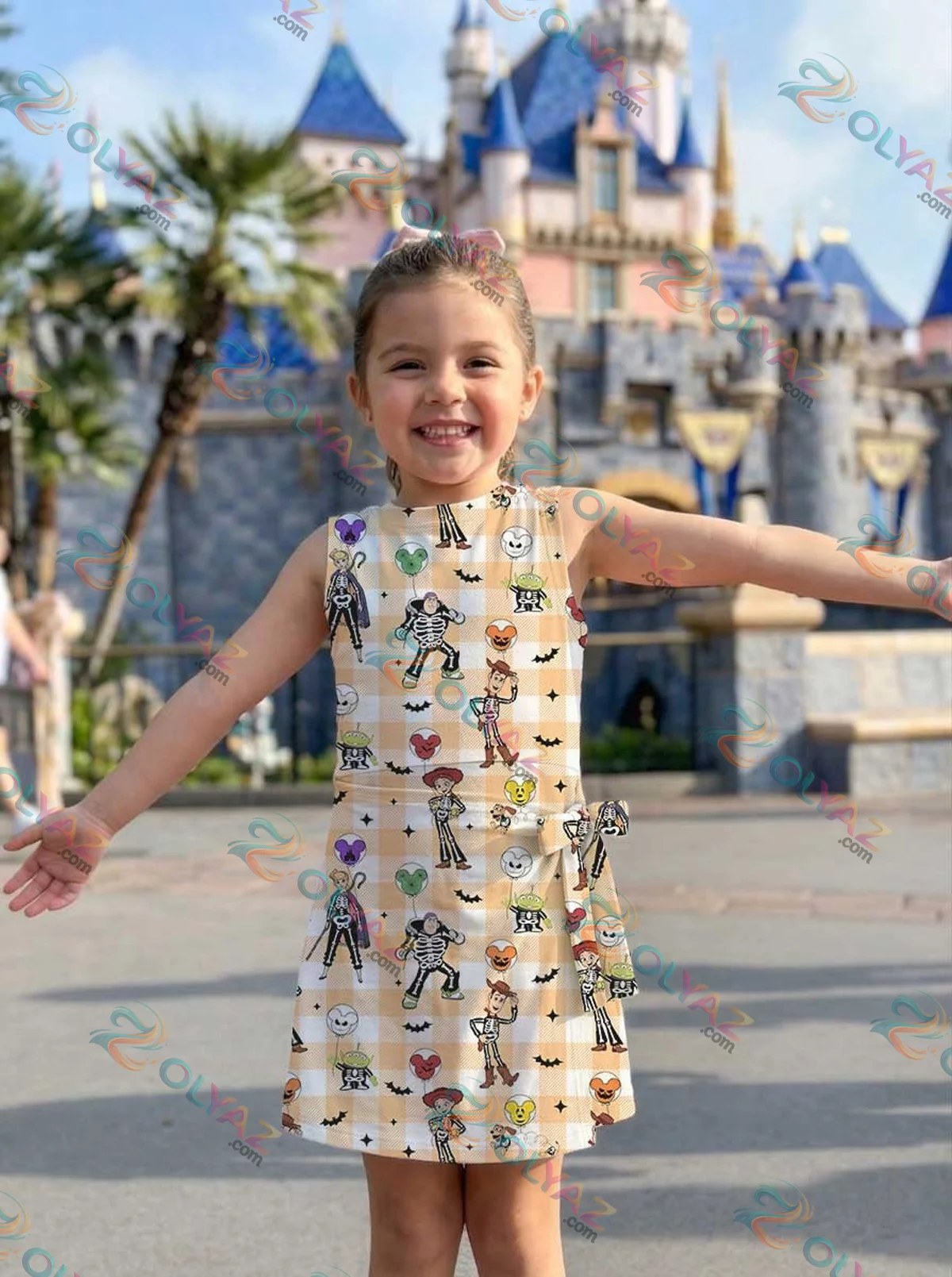 Girls Toy Story Halloween Checkerboard Athletic Dress - Tennis Dress Skirt, Family Matching Disney Outfit Girls Toy Story Halloween Checkerboard Athletic Dress - Tennis Dress Skirt, Family Matching Disney Outfit