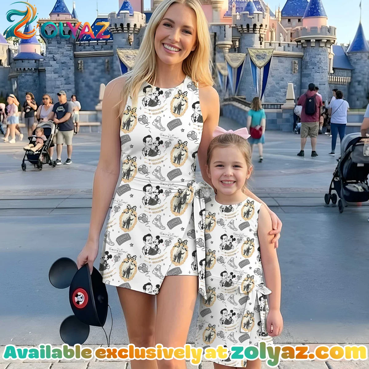 Girls Vintage Disney Parks Athletic Dress - Tennis Dress Skirt, Family Matching Disney Outfit
