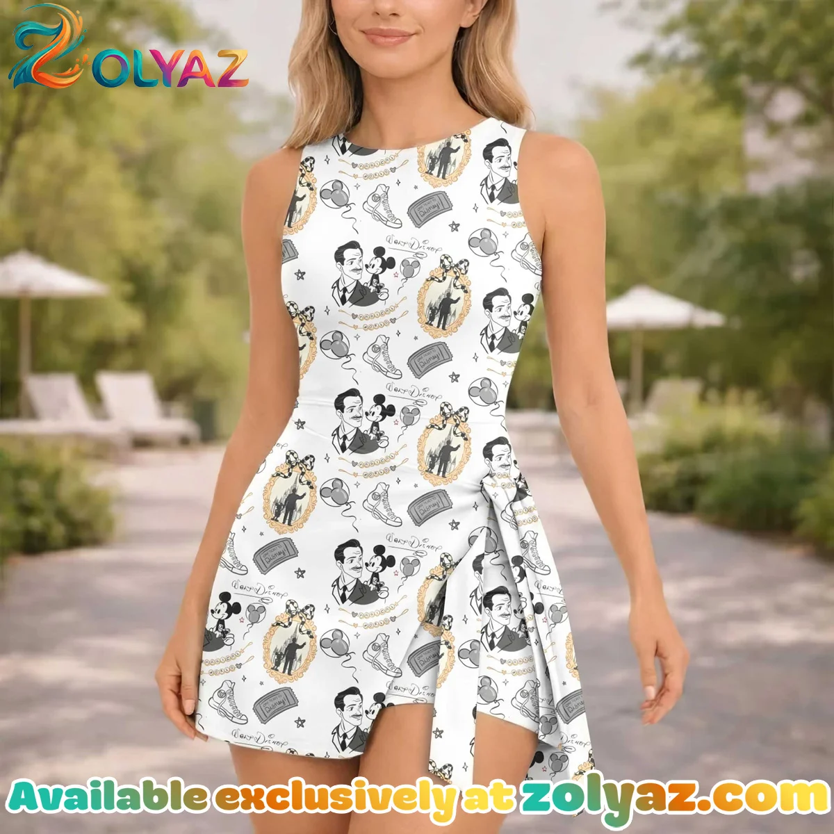 Girls Vintage Disney Parks Athletic Dress - Tennis Dress Skirt, Family Matching Disney Outfit Girls Vintage Disney Parks Athletic Dress - Tennis Dress Skirt, Family Matching Disney Outfit