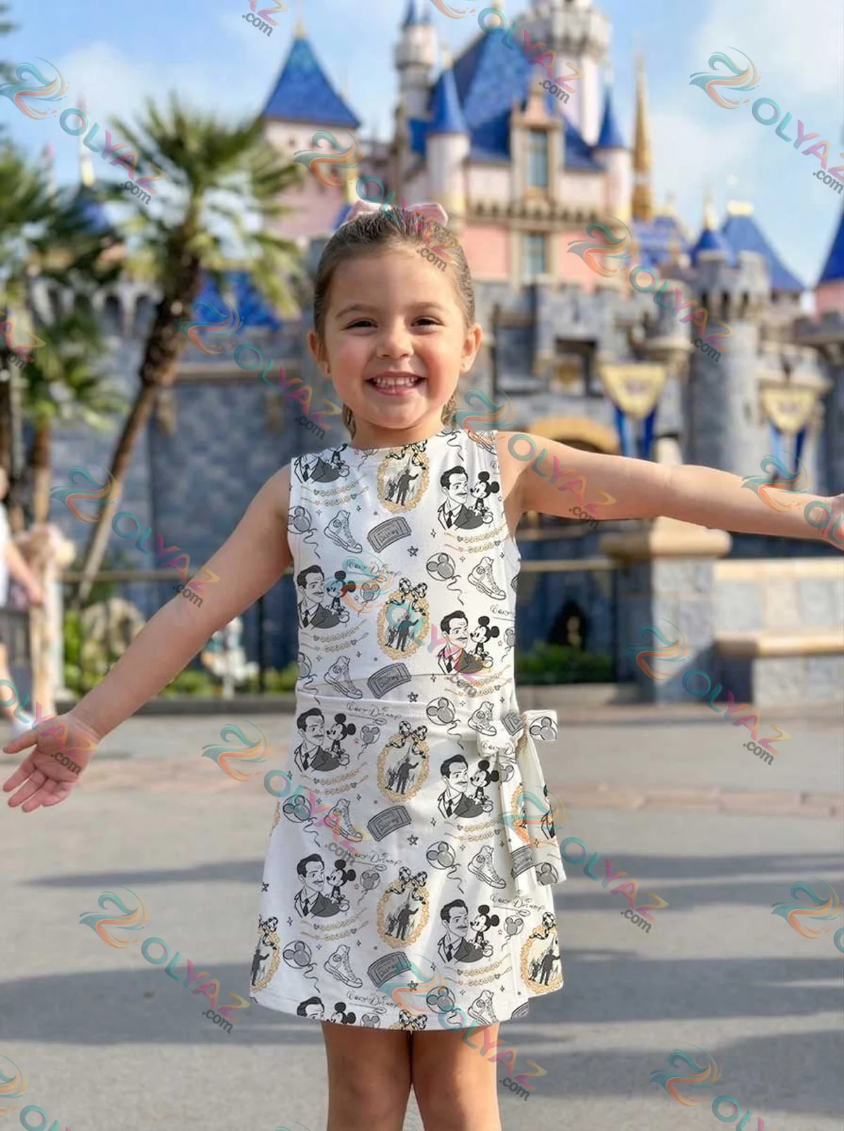 Girls Vintage Disney Parks Athletic Dress - Tennis Dress Skirt, Family Matching Disney Outfit Girls Vintage Disney Parks Athletic Dress - Tennis Dress Skirt, Family Matching Disney Outfit