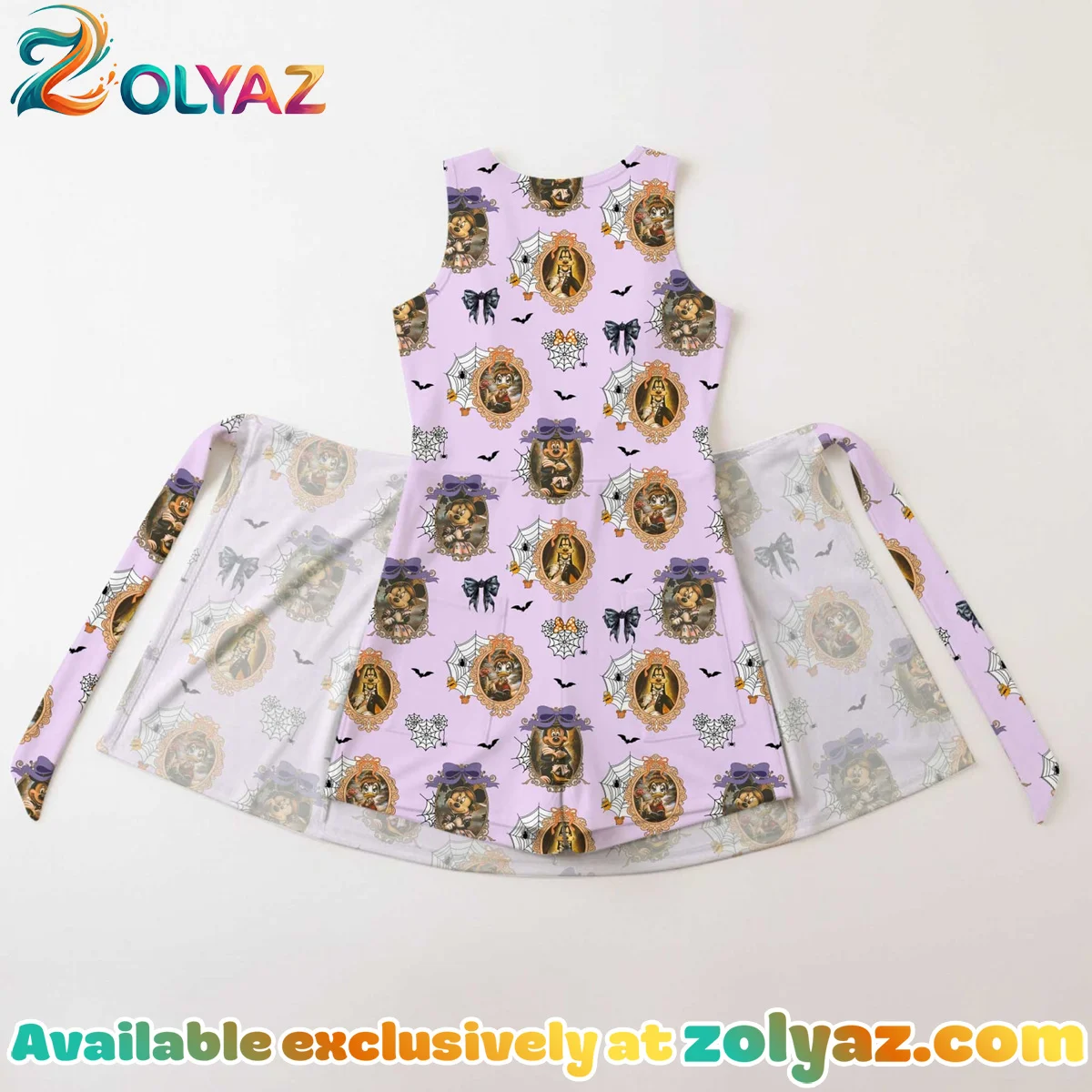 Girls Vintage Mickey Halloween Athletic Dress - Tennis Dress Skirt, Family Matching Disney Outfit Girls Vintage Mickey Halloween Athletic Dress - Tennis Dress Skirt, Family Matching Disney Outfit