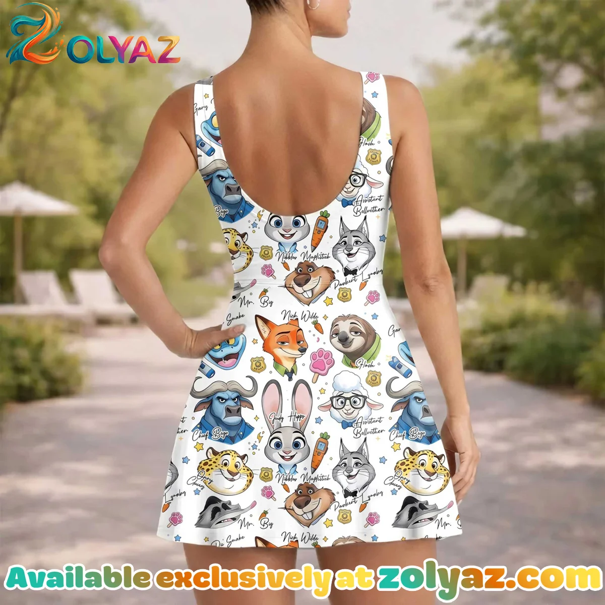 Girls Zootopia Characters Athletic Dress - Tennis Dress Skirt, Family Matching Disney Outfit Girls Zootopia Characters Athletic Dress - Tennis Dress Skirt, Family Matching Disney Outfit