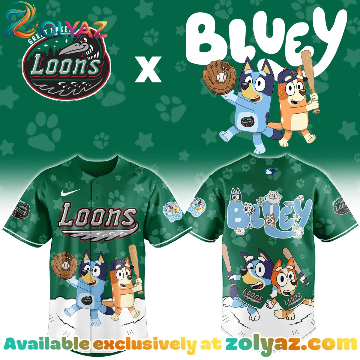Great Lakes Loons x Bluey Jersey Great Lakes Loons x Bluey Jersey