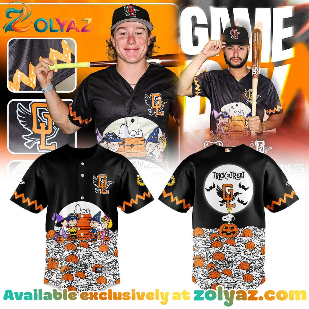 Great Lakes Loons Peanuts Halloween Jersey