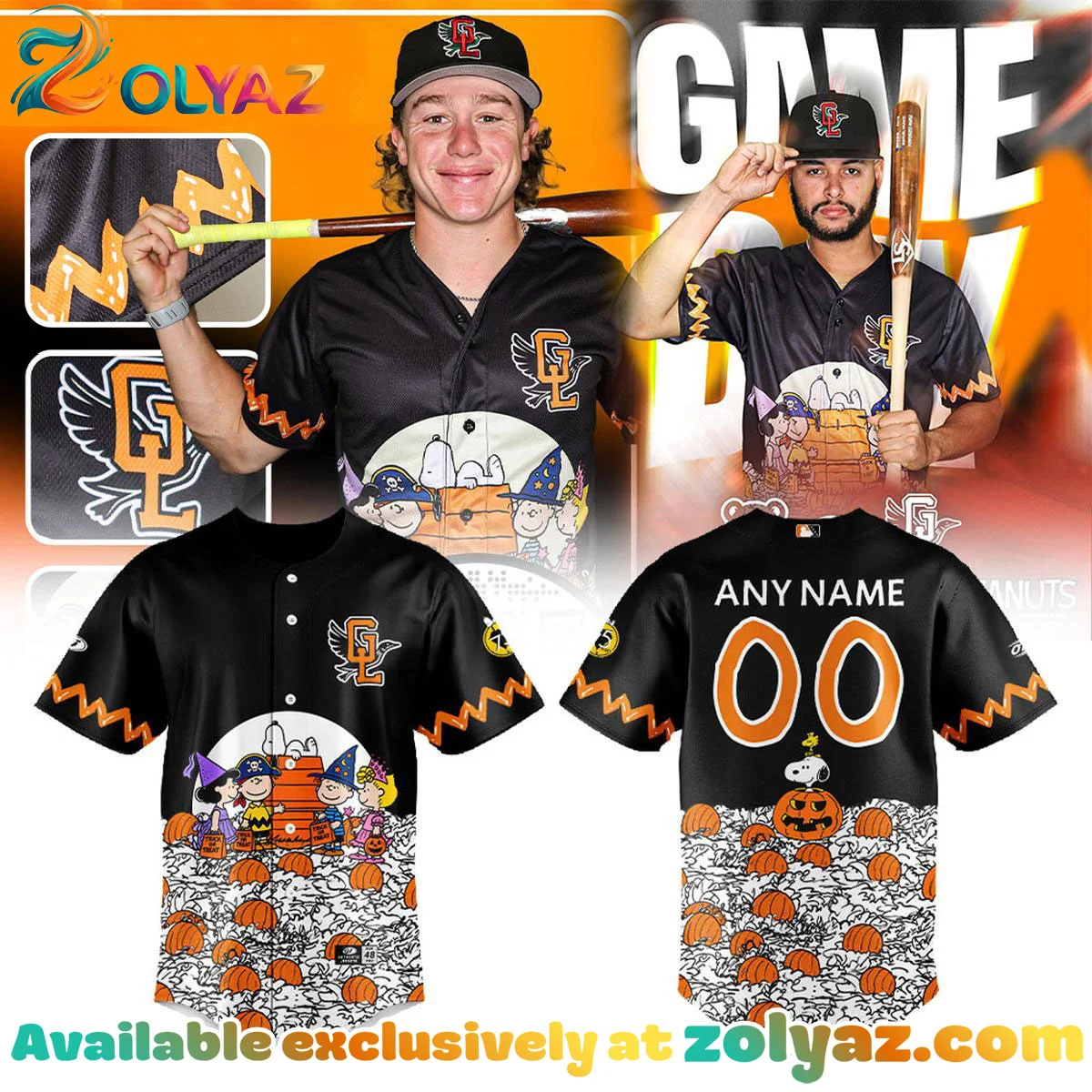 Great Lakes Loons Peanuts Halloween Jersey Great Lakes Loons Peanuts Halloween Jersey