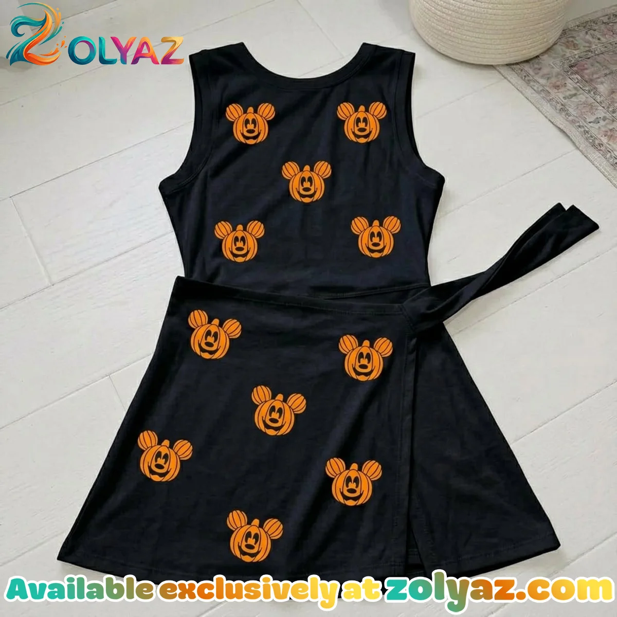 Halloween Mickey Athletic Dress - Tennis Dress Skirt, Disney Park Vacation Outfit, Halloween Mickey Skort Dress