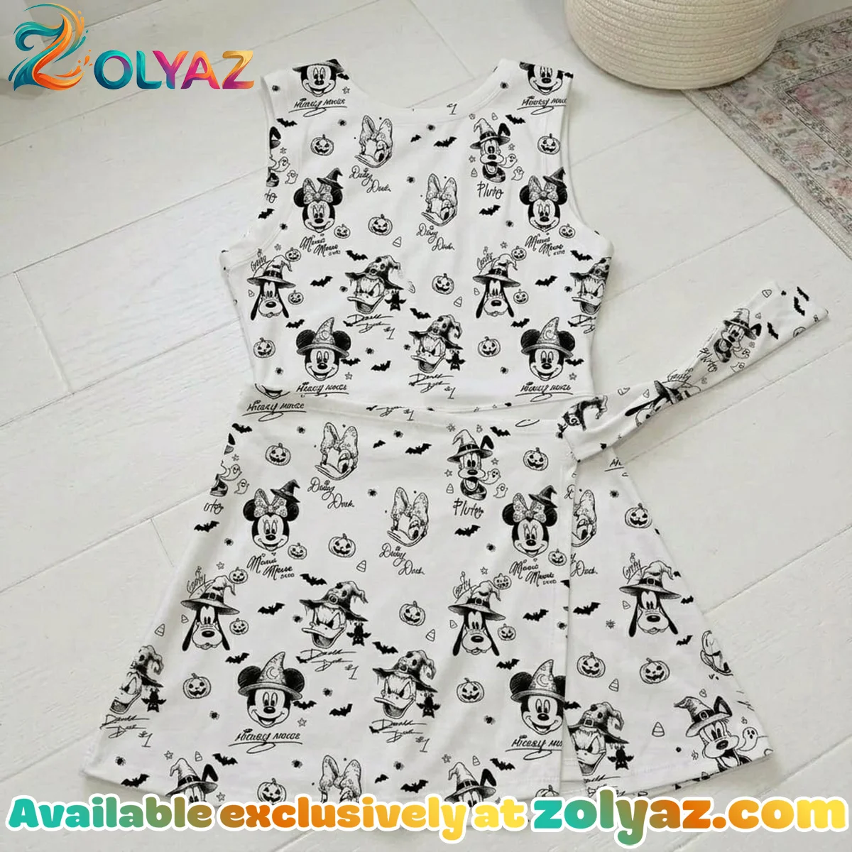 Halloween Mickey & Friends Athletic Dress - Tennis Dress Skirt, Disney Park Vacation Outfit, Disney Halloween Skort Dress