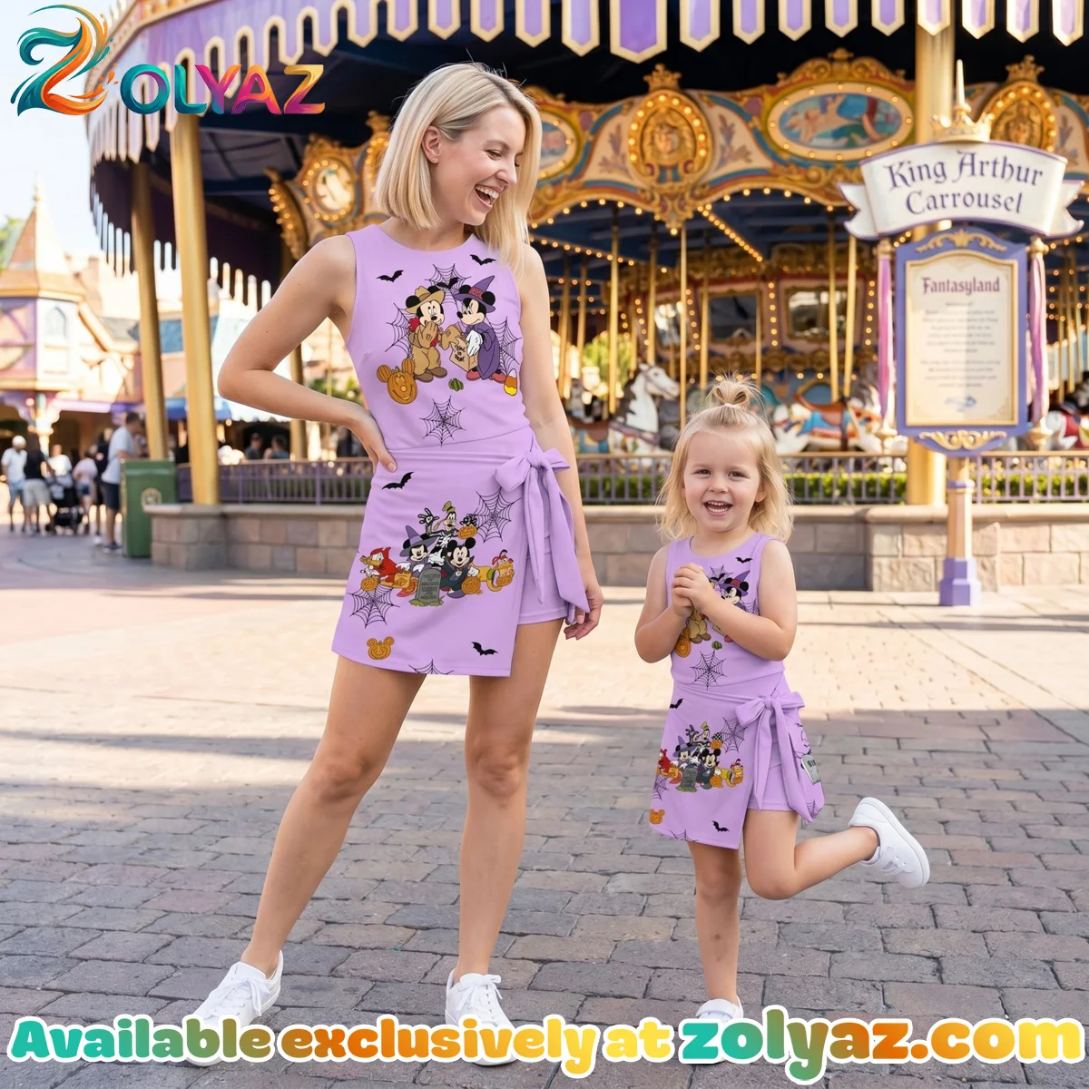 Halloween Mickey & Friends Athletic Dress - Tennis Dress Skirt, Mickey Minnie Matching Halloween Outfit
