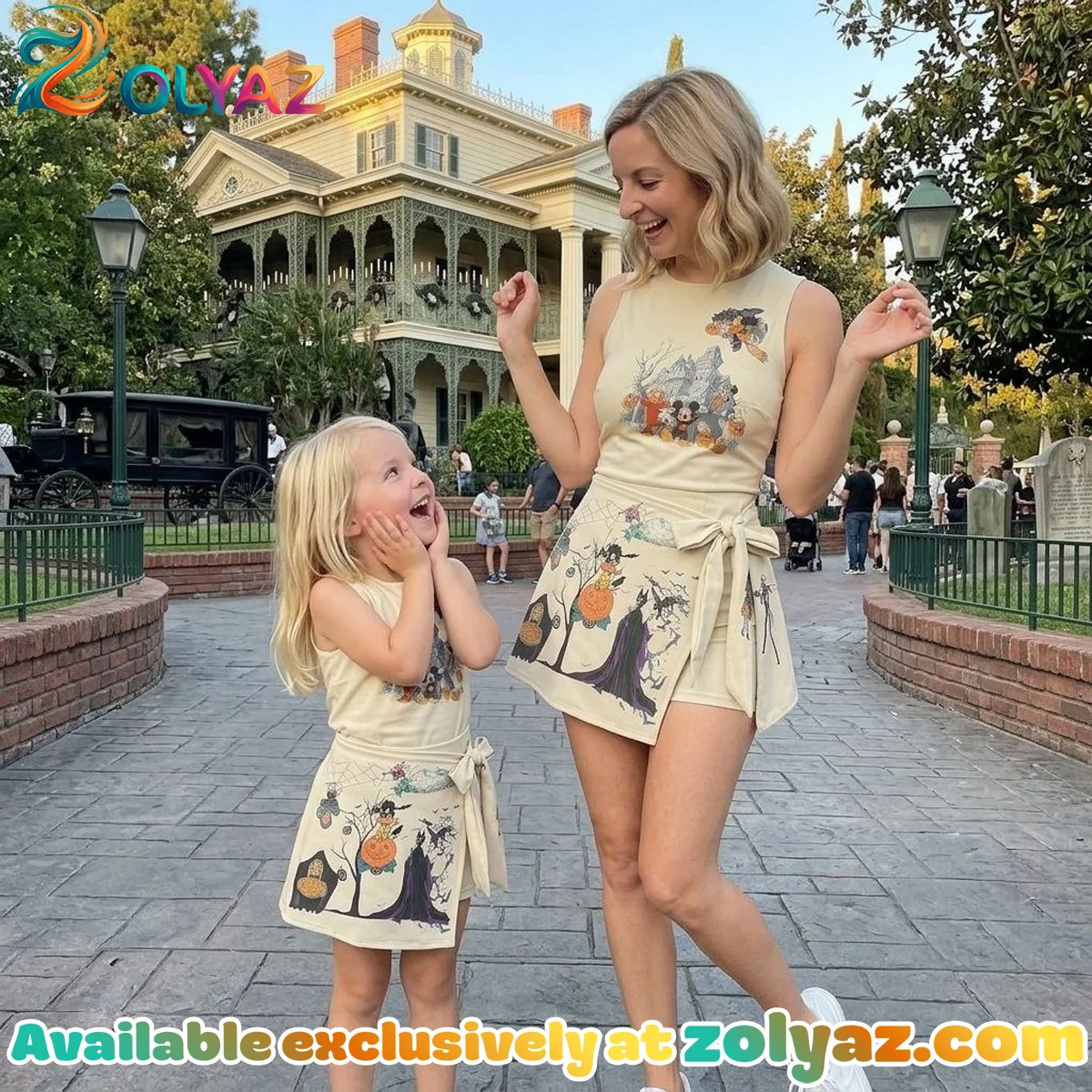 Halloween Mickey & Friends Athletic Dress - Tennis Dress Skirt, Mickey Minnie Matching Halloween Party Dress For Women