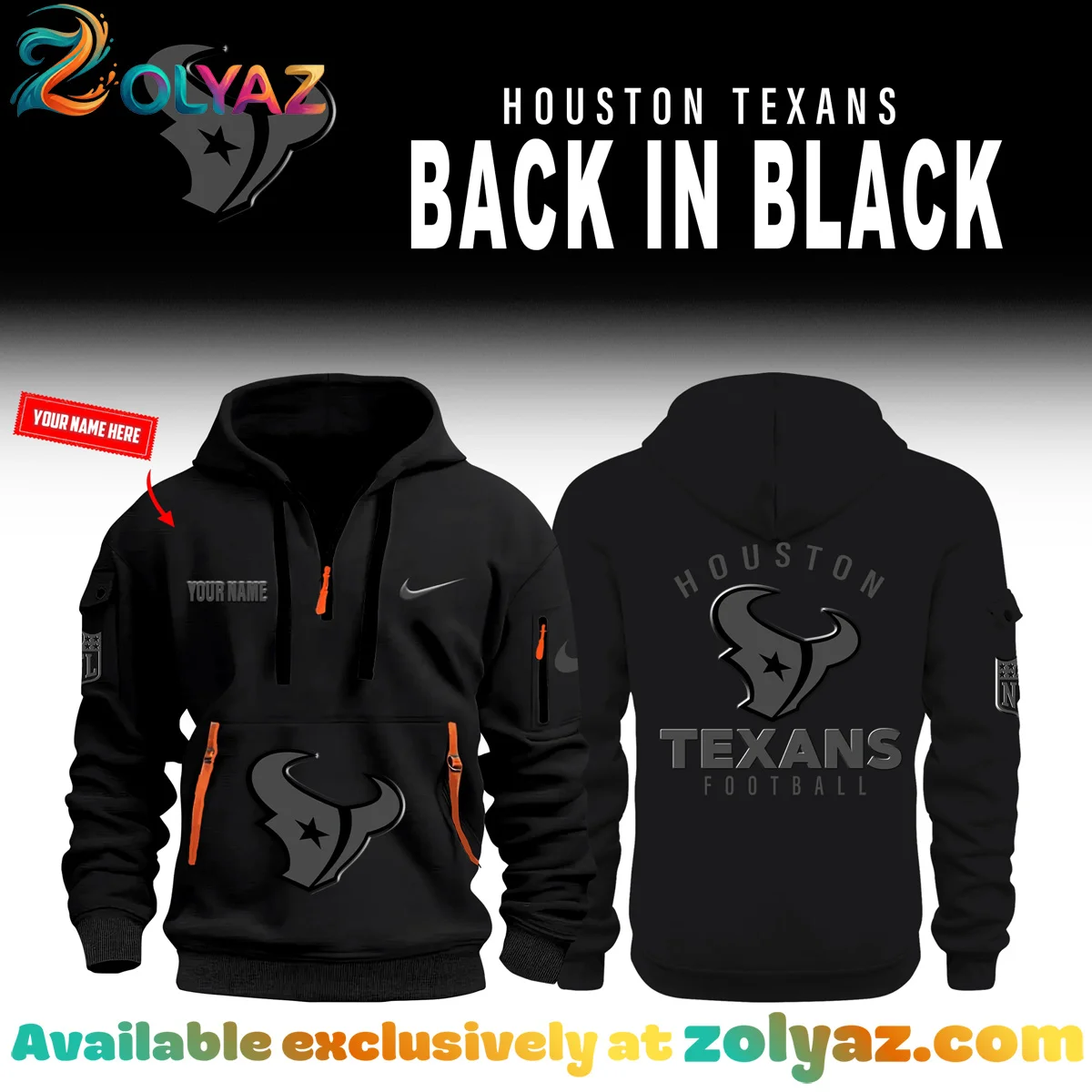 Houston Texans Back In Black Jacket (Release 1)