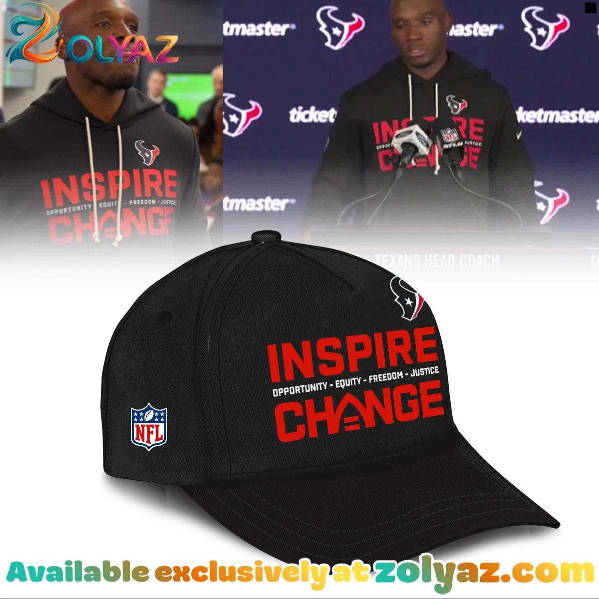 Houston Texans Inspire Change T-Shirt & Hoodie Houston Texans Inspire Change T-Shirt & Hoodie