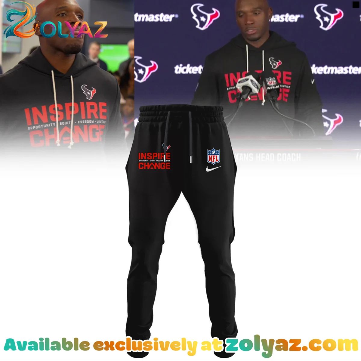 Houston Texans Inspire Change T-Shirt & Hoodie Houston Texans Inspire Change T-Shirt & Hoodie