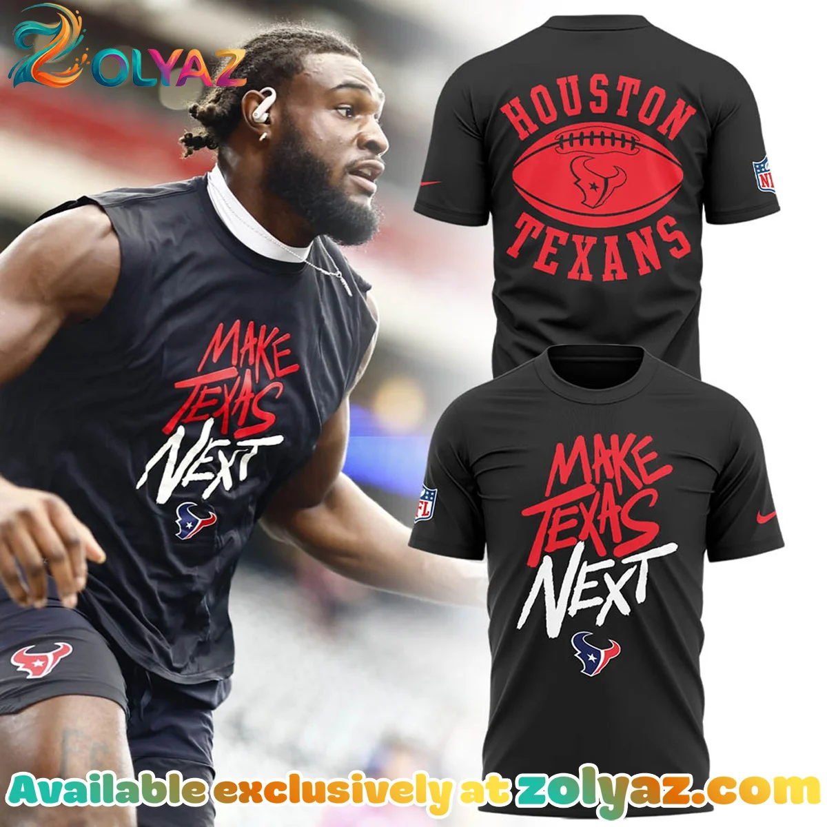 Houston Texans Make Texas Next T-Shirt & Hoodie (Style 5)