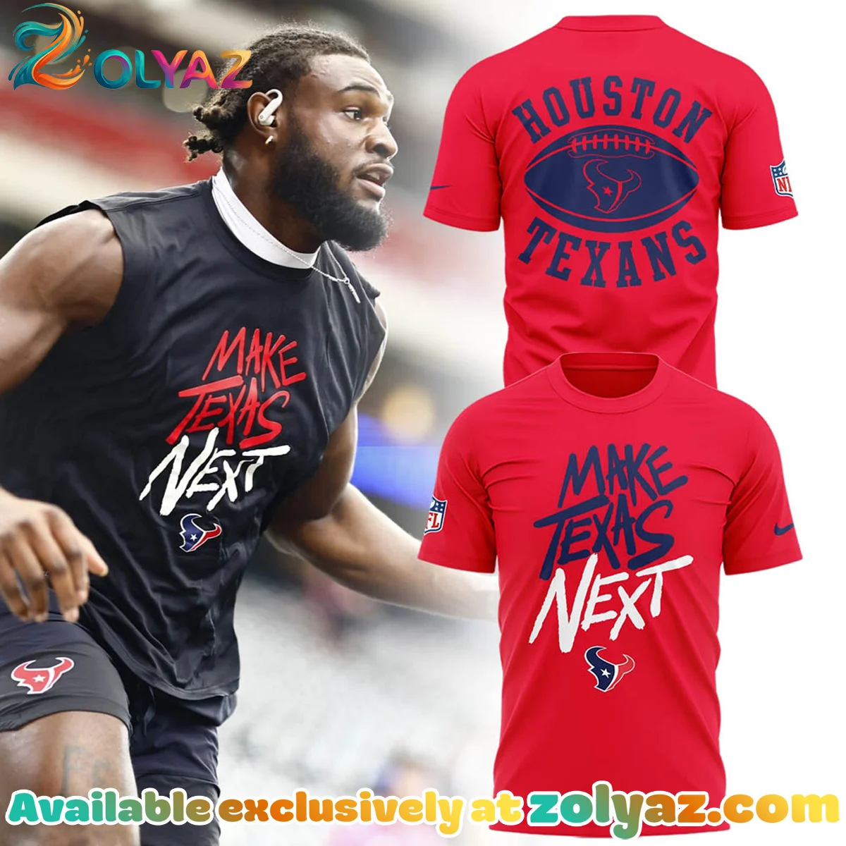 Houston Texans Make Texas Next Shirt & Hoodie (Style 6)