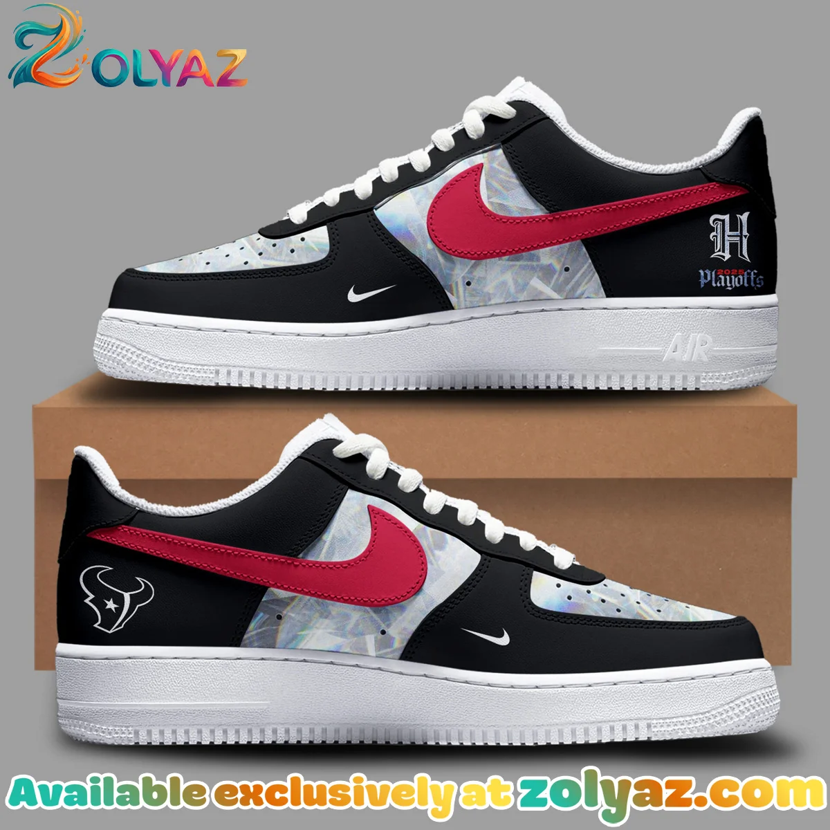 Houston Texans SWARM City Custom Air Force 1 & Jordan 1 Shoes - Variant 2